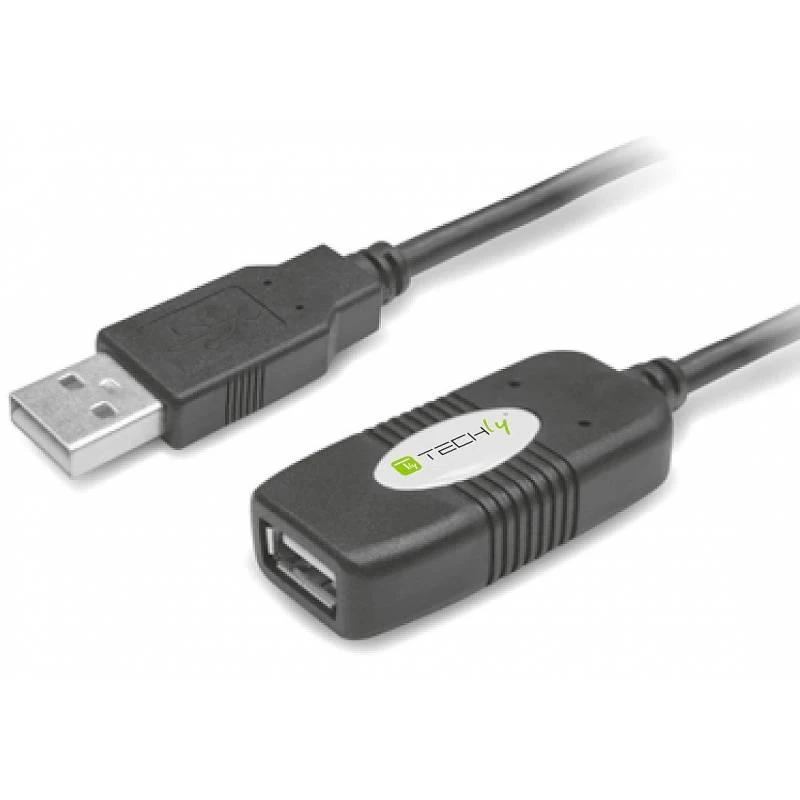 TECHLY 023646 Techly USB 2.0 aktyvusis ilgintuvas USB A/USB A M/F 10m juodas
