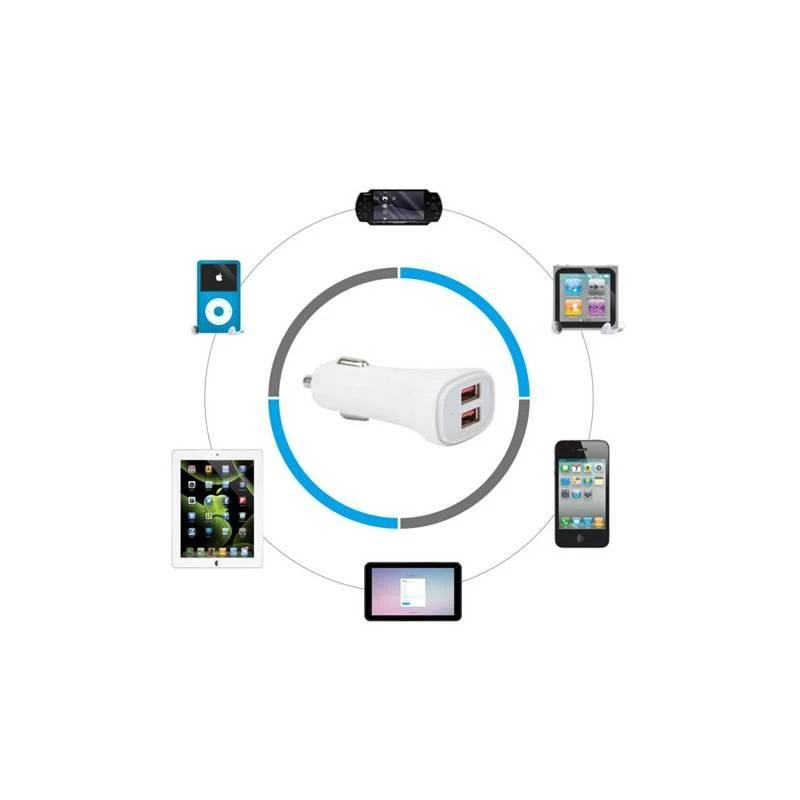 Techly IUSB2-CAR2-4A2P mobiliojo įrenginio kroviklis Automatinis Balta