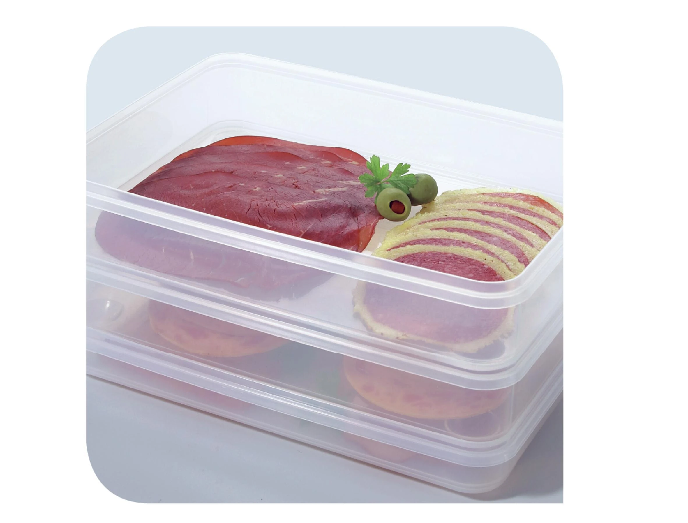 Tefal K30288 indas maistui laikyti „Box“ Stačiakampio formos 0,6 L Mėlyna, Permatomas 2 vnt