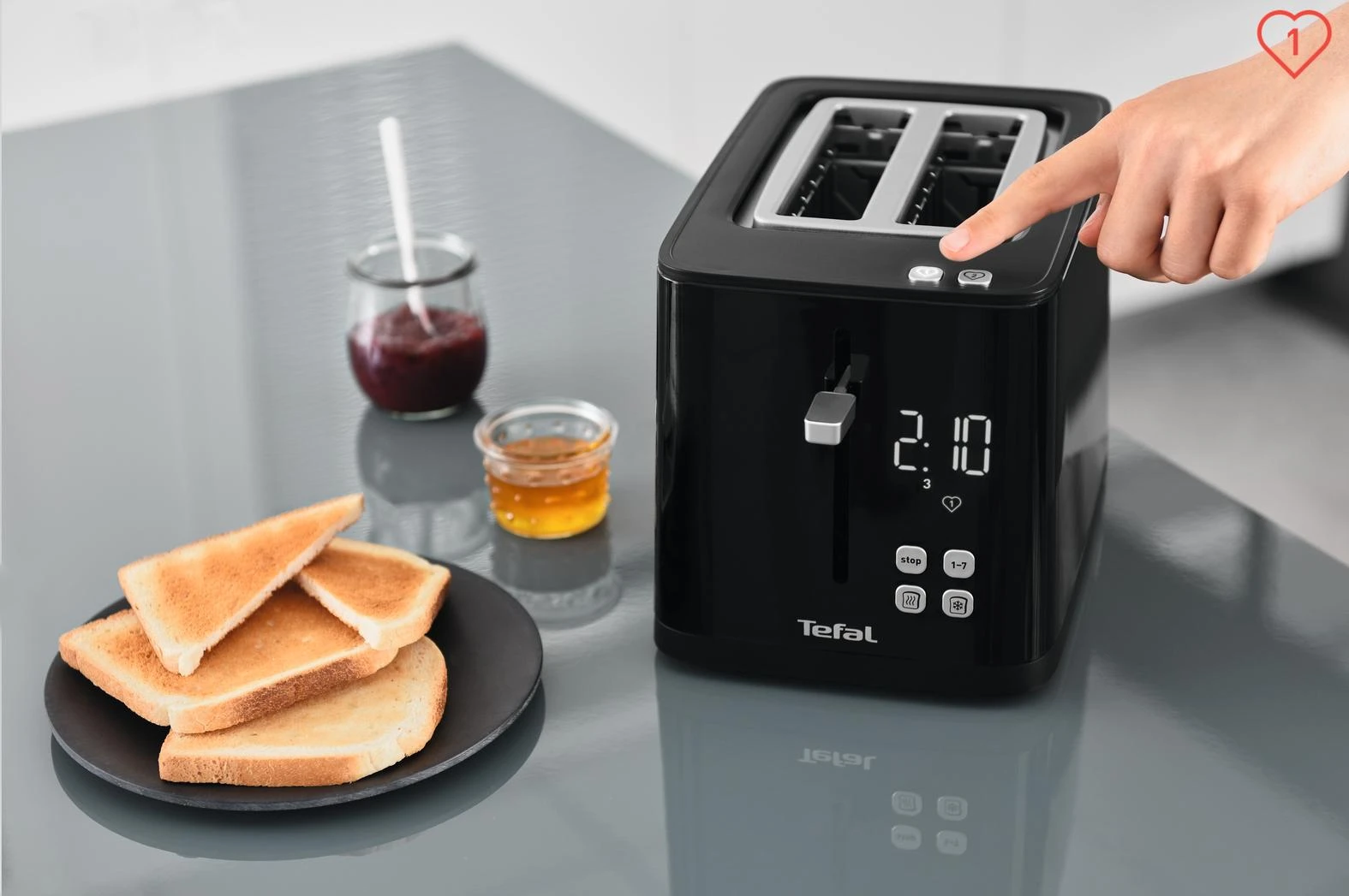 Tefal TT640810 skrudintuvas 2 griežinėliai Juoda 850 W