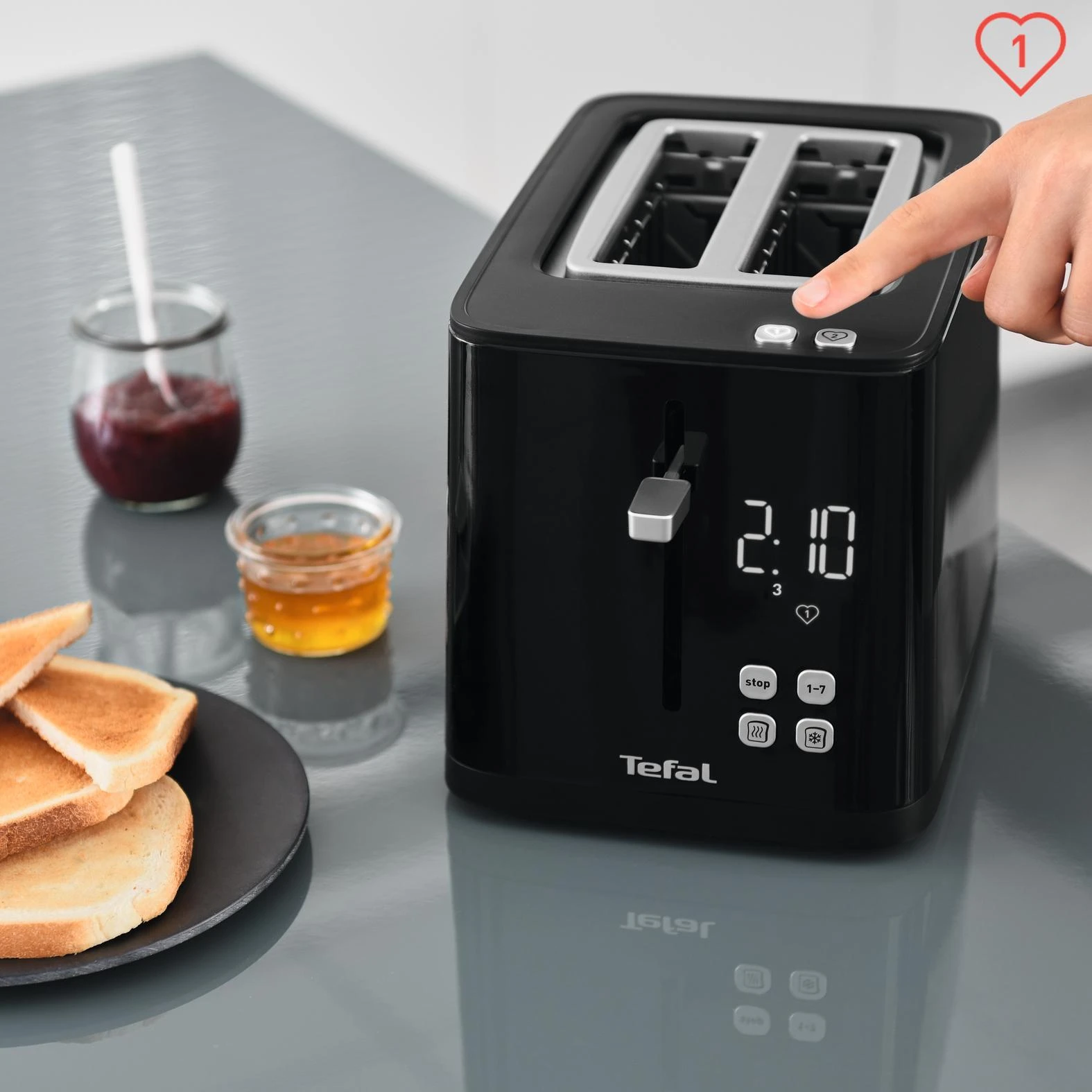 Tefal TT640810 skrudintuvas 2 griežinėliai Juoda 850 W