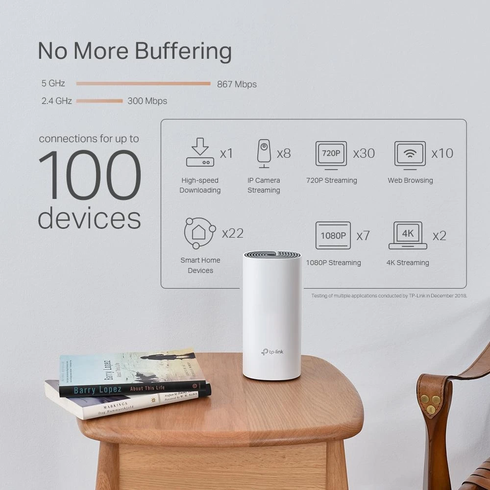 Maršrutizatorius Prieigos taško belaidis WiFi TP-LINK Deco P9 (3 paketas) (300 Mb/s – 802.11 b/g/n, 867 Mb/s – 802.11 a/n/ac)