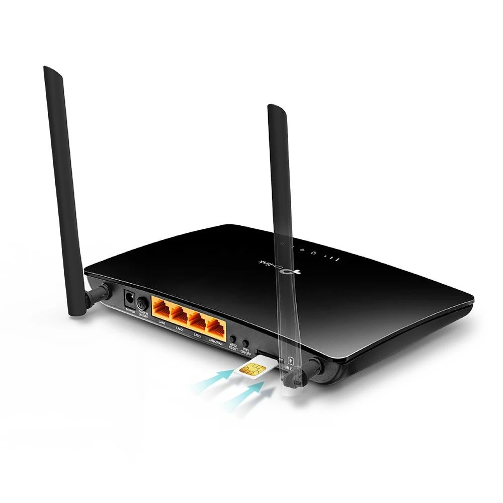 TP-LINK TL-MR6400 V4 belaidis maršrutizatorius Viena juosta (2,4 GHz) Greitas eternetas 3G 4G Juoda