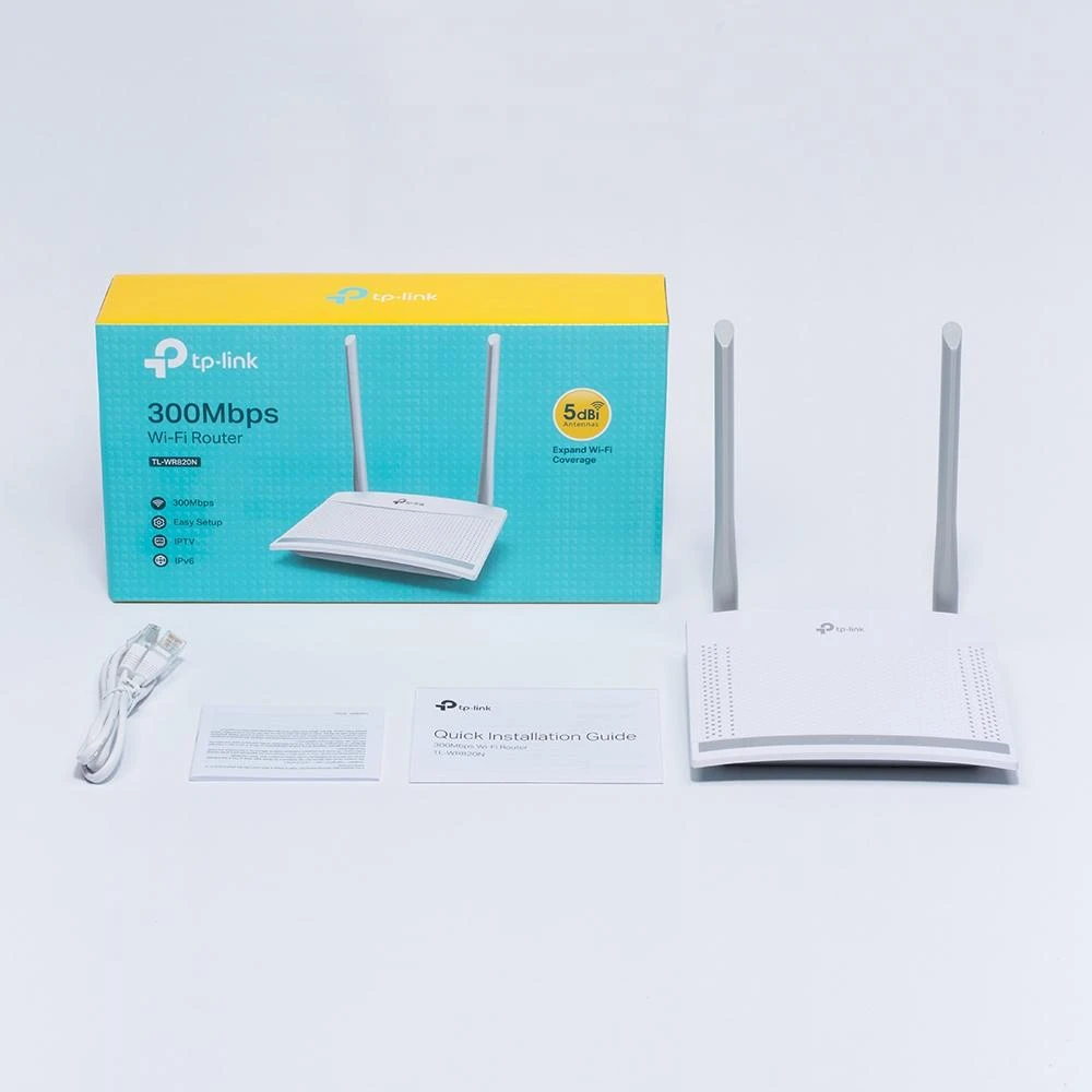 TPLINK TL-WR820N TP-Link TL-WR820N belaidis 802.11n/300Mbps 2T2R maršrutizatorius 2xLAN 1xWAN IPTV IPv6