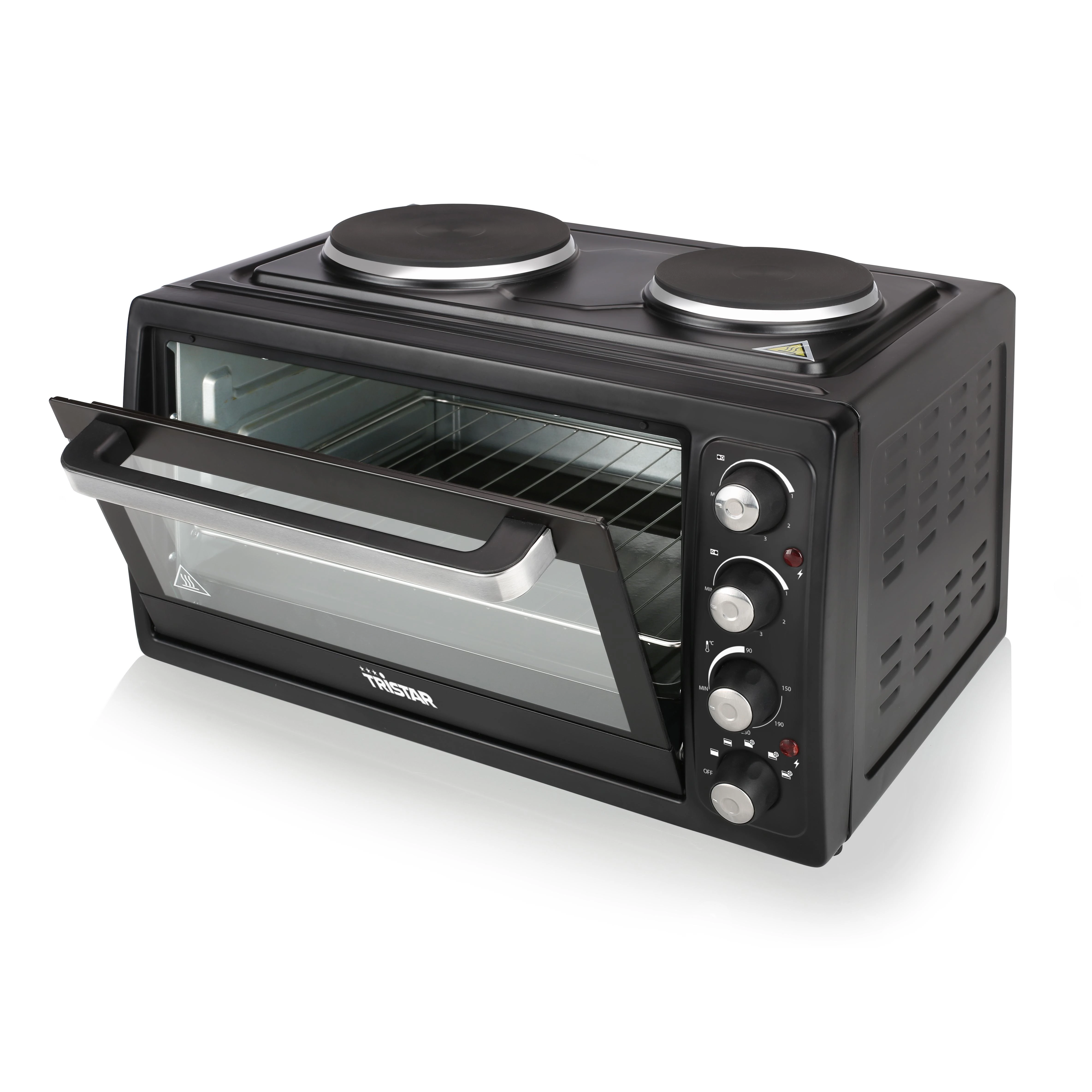 Elektrinė krosnelė Tristar | Electric mini orkaitė | OV-1443 | Integrated timer | 38 L | Table top | 3100 W | Juodas