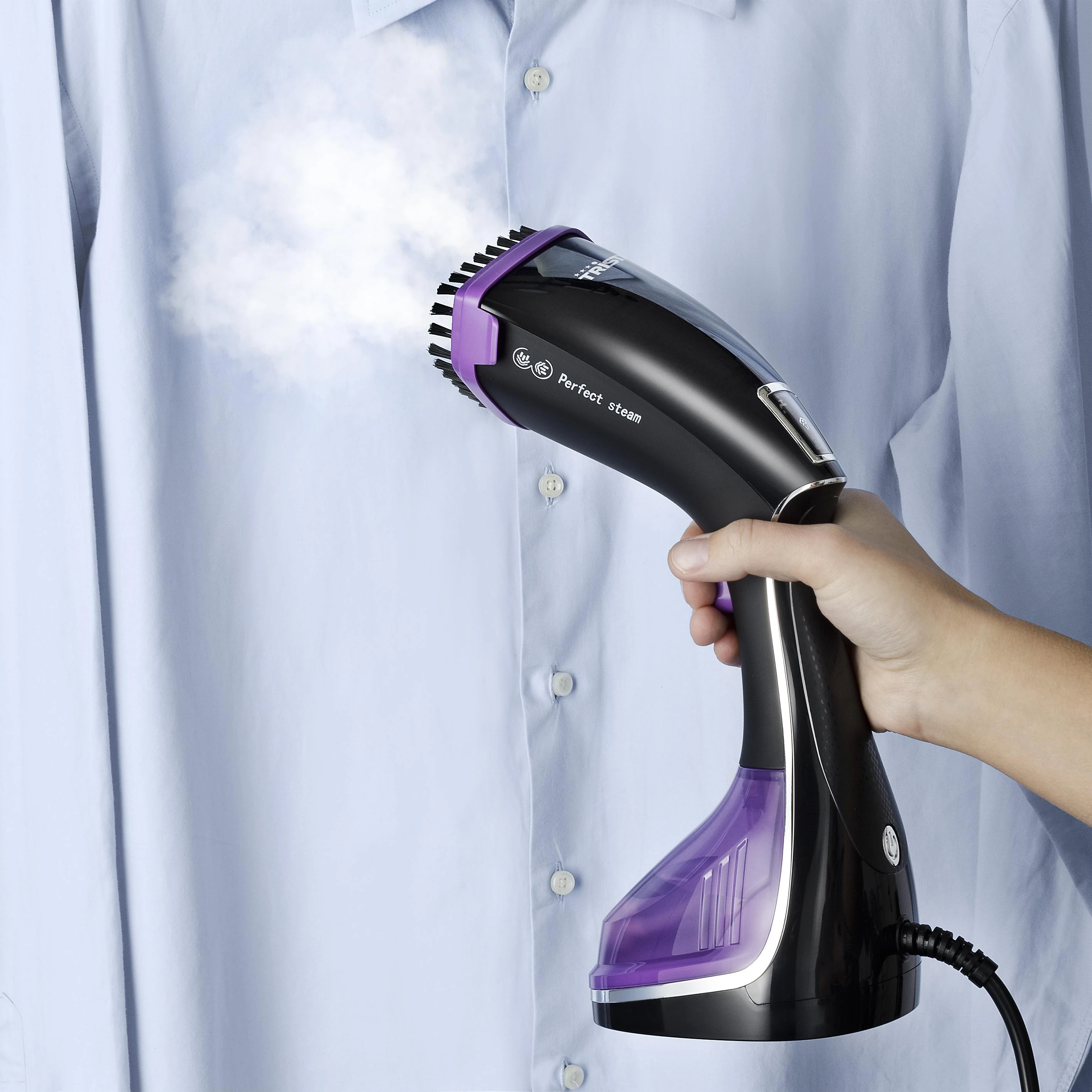 Tristar | Garment Steamer | ST-8921 | Handheld | 1600 W | 0.26 L | 25 g/min | Juodas/Violetinė