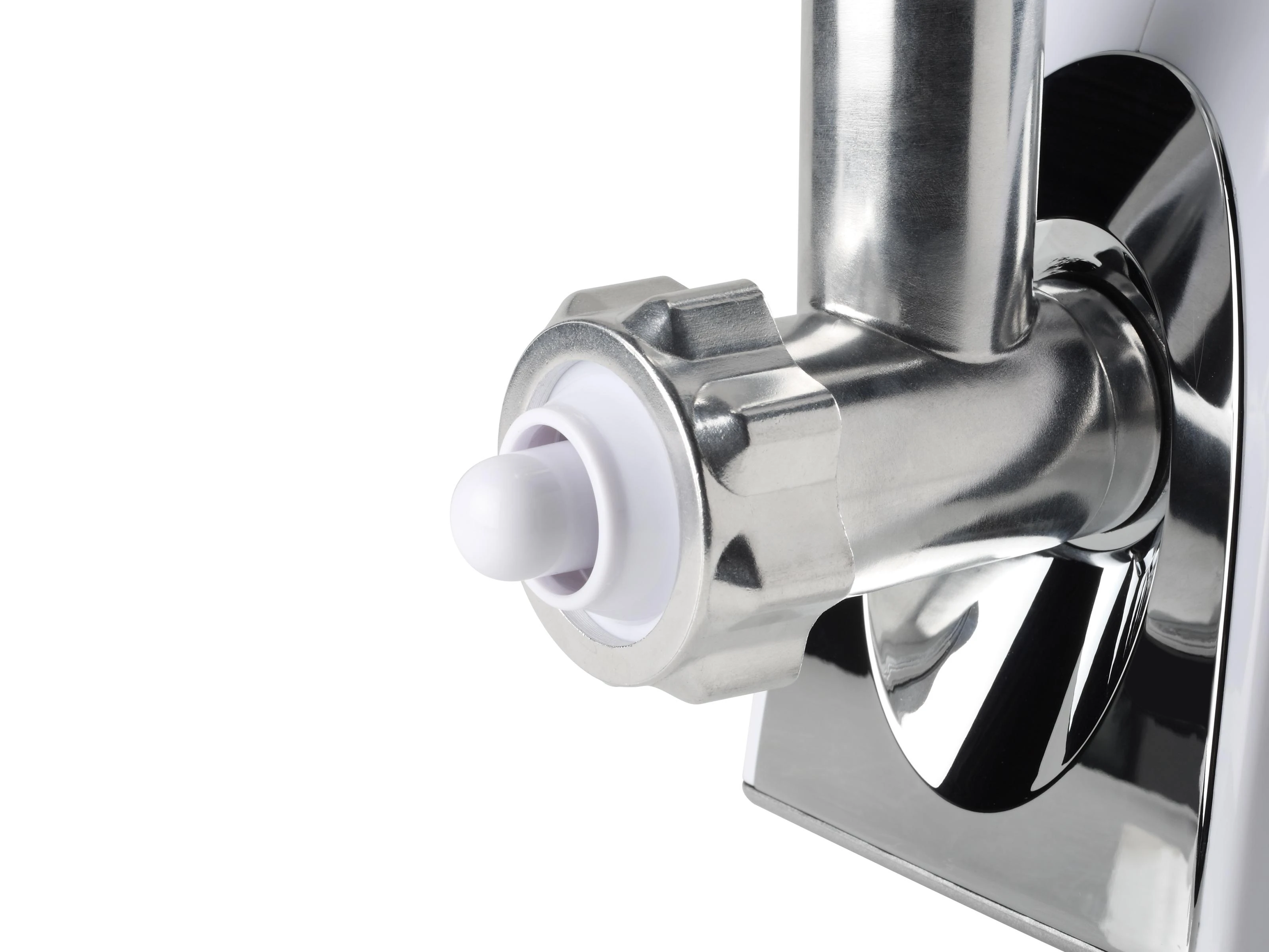 Mėsmalė Tristar | VM-4210 Meat Grinder | Baltas | 3 Nerūdijantis plienas grinding plates, Aluminum grinder head, Aluminum hopper tray, Sausage stuffer, Kubbe attachment, Sausage accessory, Nerūdijantis plienas blade