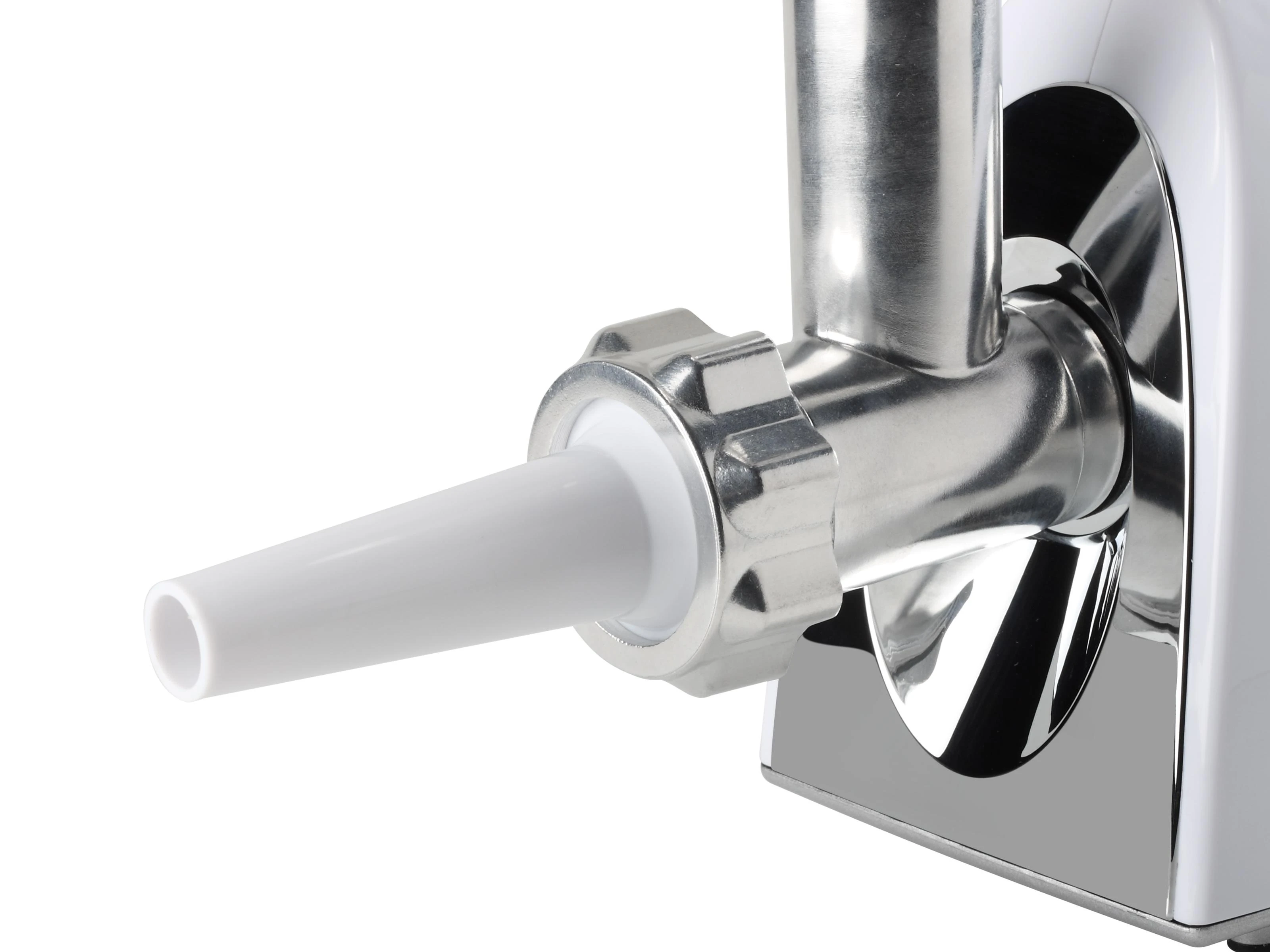 Mėsmalė Tristar | VM-4210 Meat Grinder | Baltas | 3 Nerūdijantis plienas grinding plates, Aluminum grinder head, Aluminum hopper tray, Sausage stuffer, Kubbe attachment, Sausage accessory, Nerūdijantis plienas blade