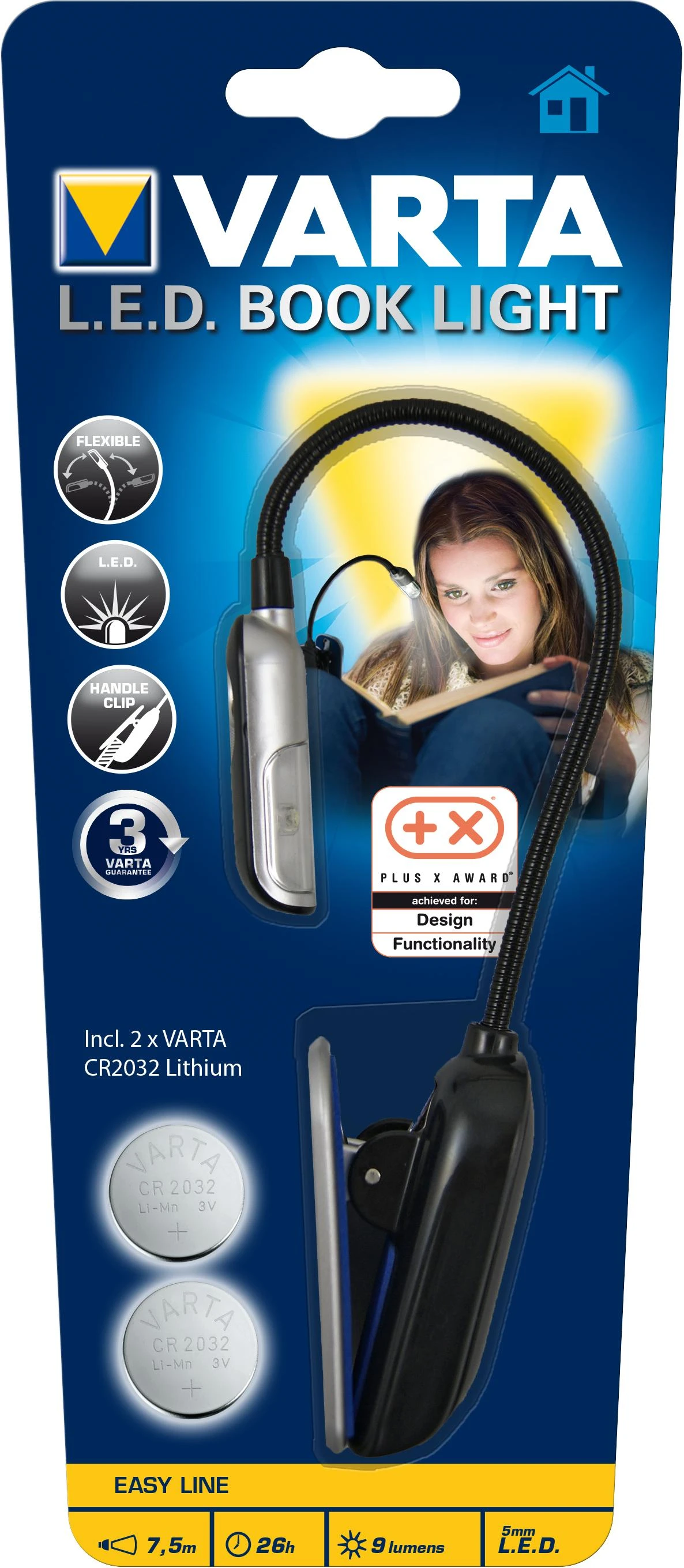 Varta 16618101421 Rankinis spustelėjamas žibintuvėlis Juoda, Sidabras LED