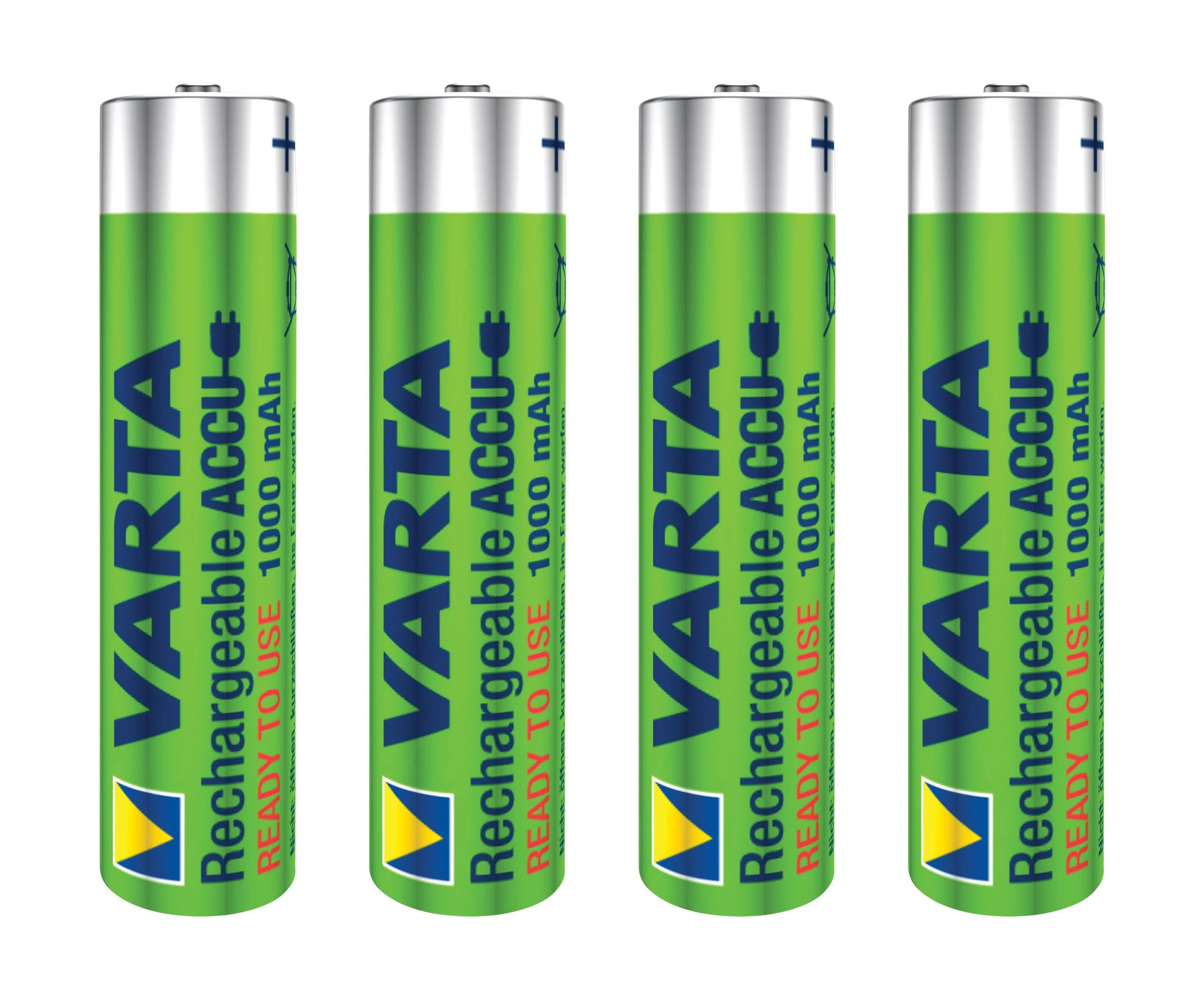 Varta AAA 1000 mAh akumuliatoriai, 4 vienetai