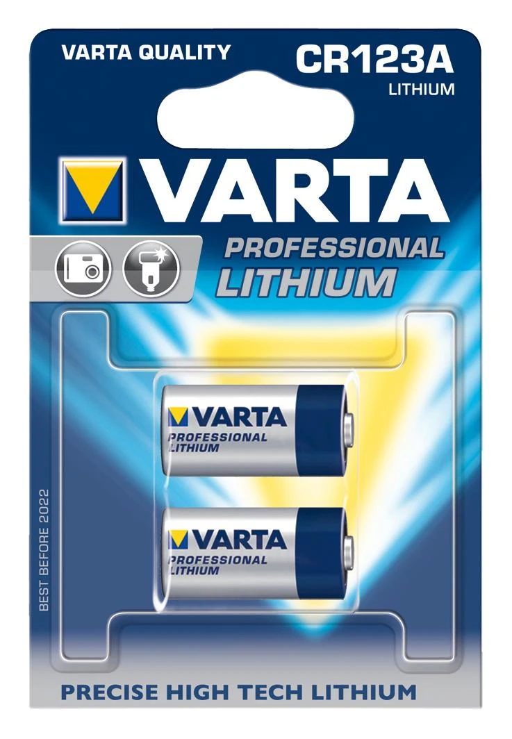 Varta CR123A baterijų pakuotė