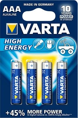 Varta High Energy AAA Vienkartinė baterija Šarminis