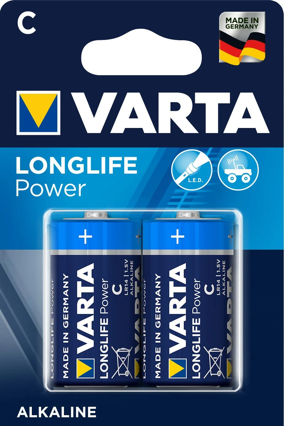 Varta Longlife Power C LR14 Alkaline Elementai 2 Vnt.