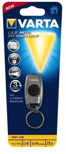 Varta L.E.D. METAL KEY CHAIN LIGHT Raktų grandinėlė su žibintuvėliu Chromas LED