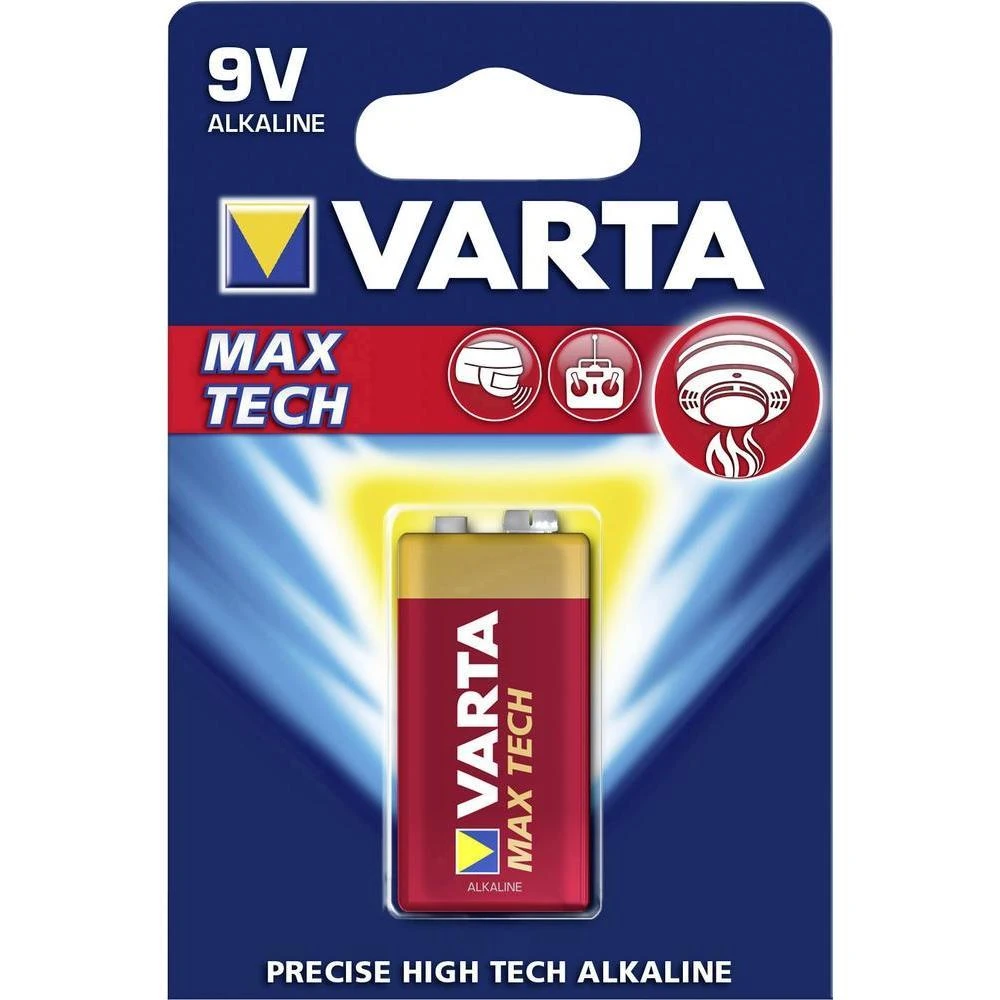 Varta MAX TECH Alkaline 9V Vienkartinė baterija Šarminis