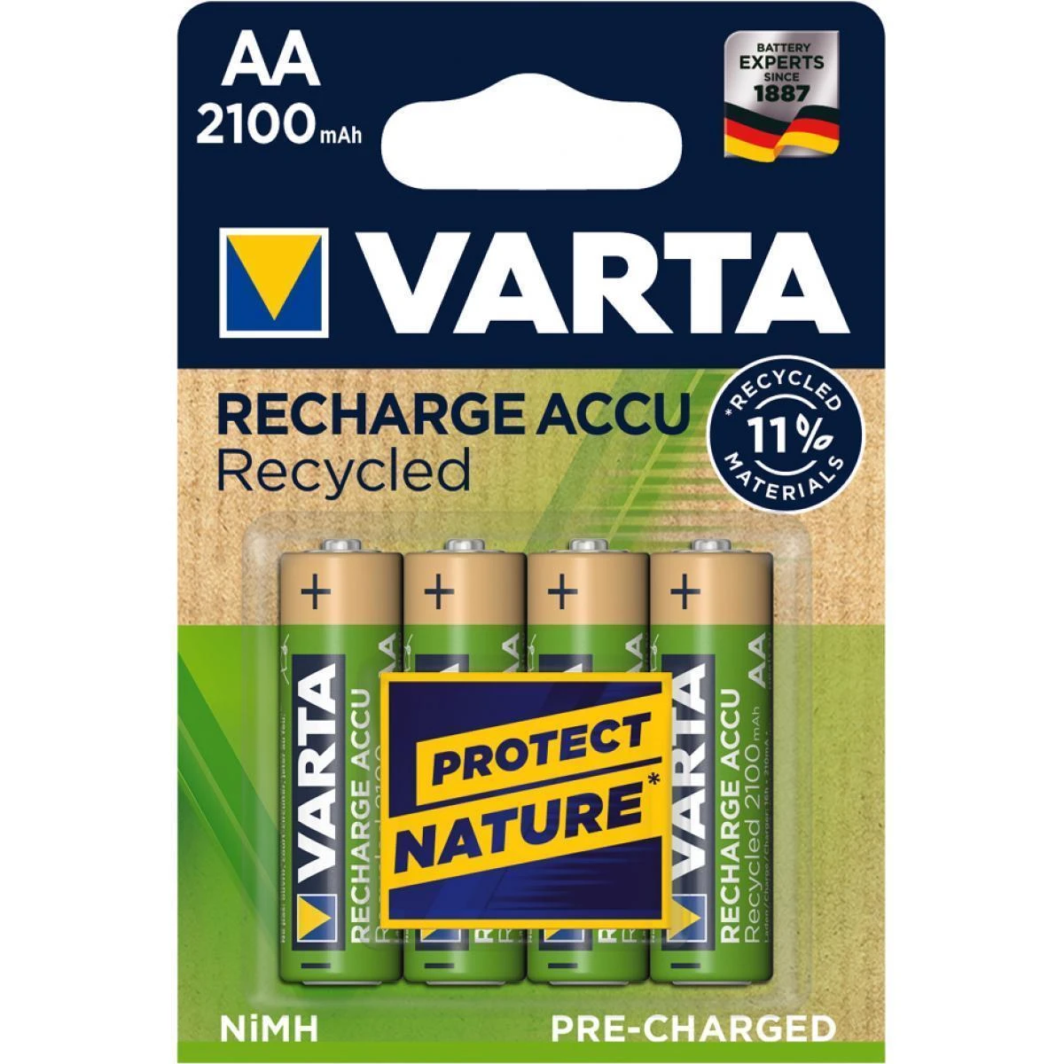 Varta Recycled AA baterijų pakuotė