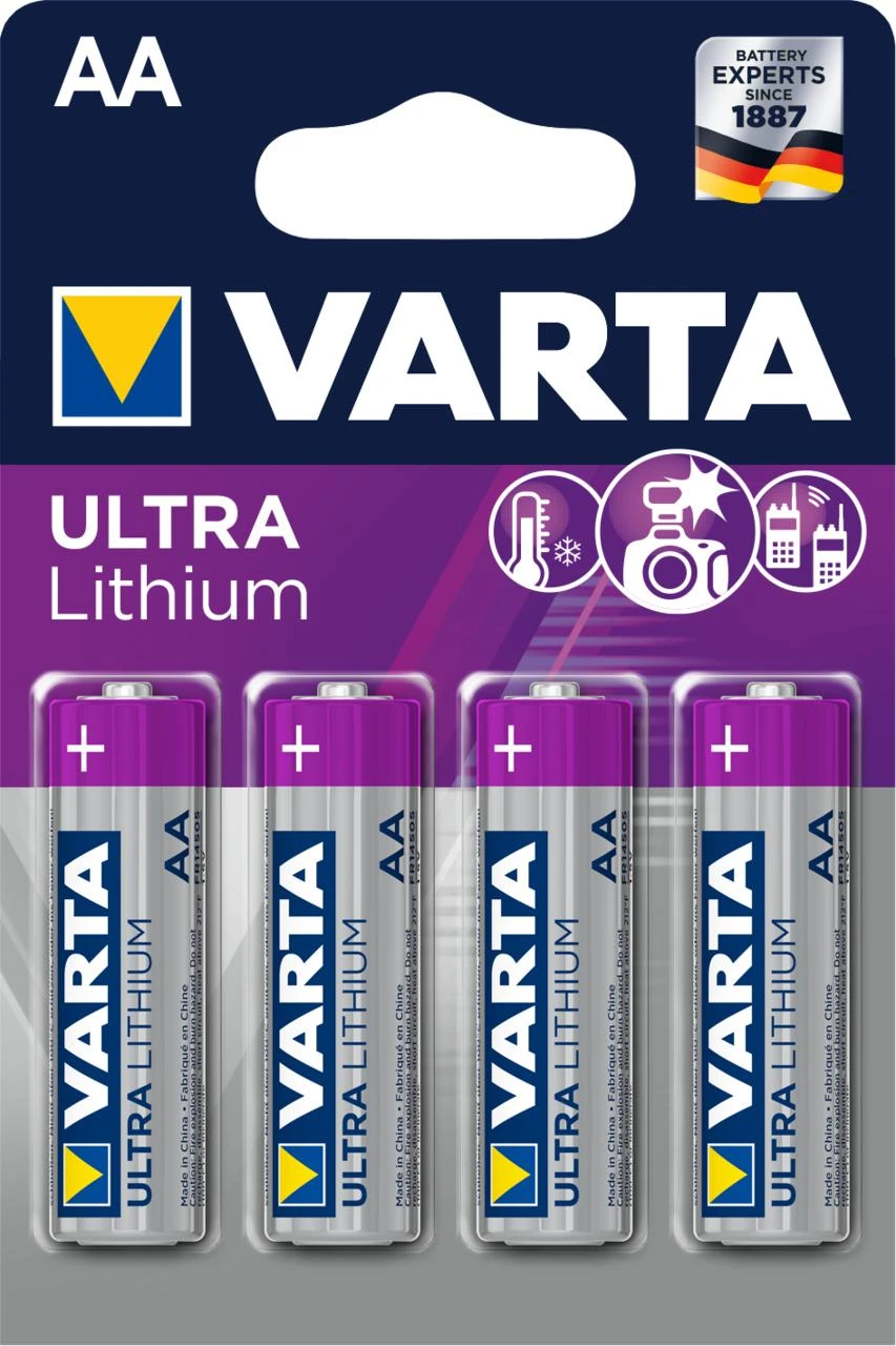 Varta Ultra Lithium AA baterijos pakuotė