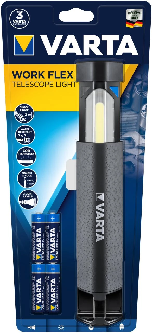 Varta Work Flex LED Juoda