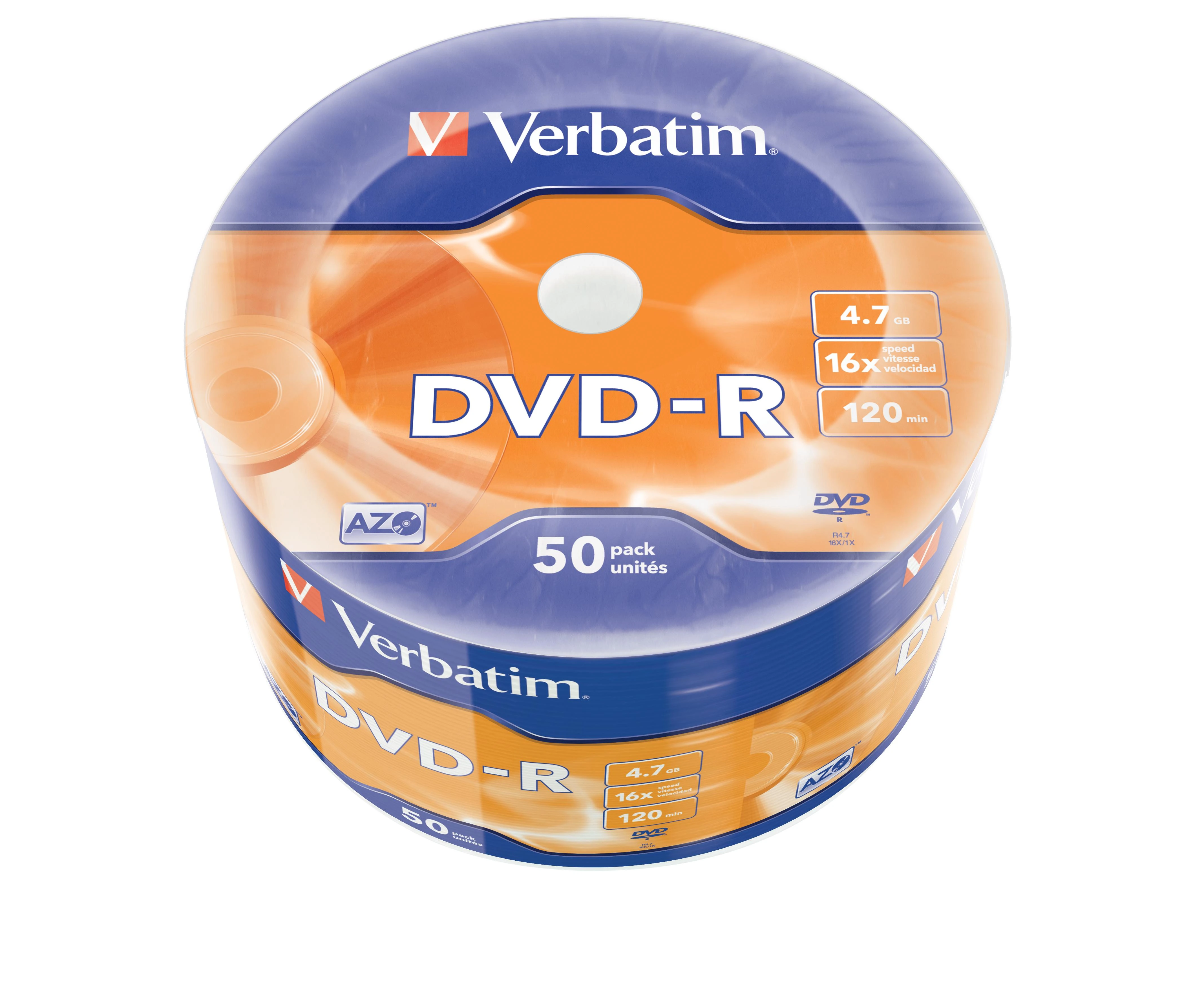 Verbatim 43788 neįrašytas DVD diskas 4,7 GB DVD-R 50 vnt