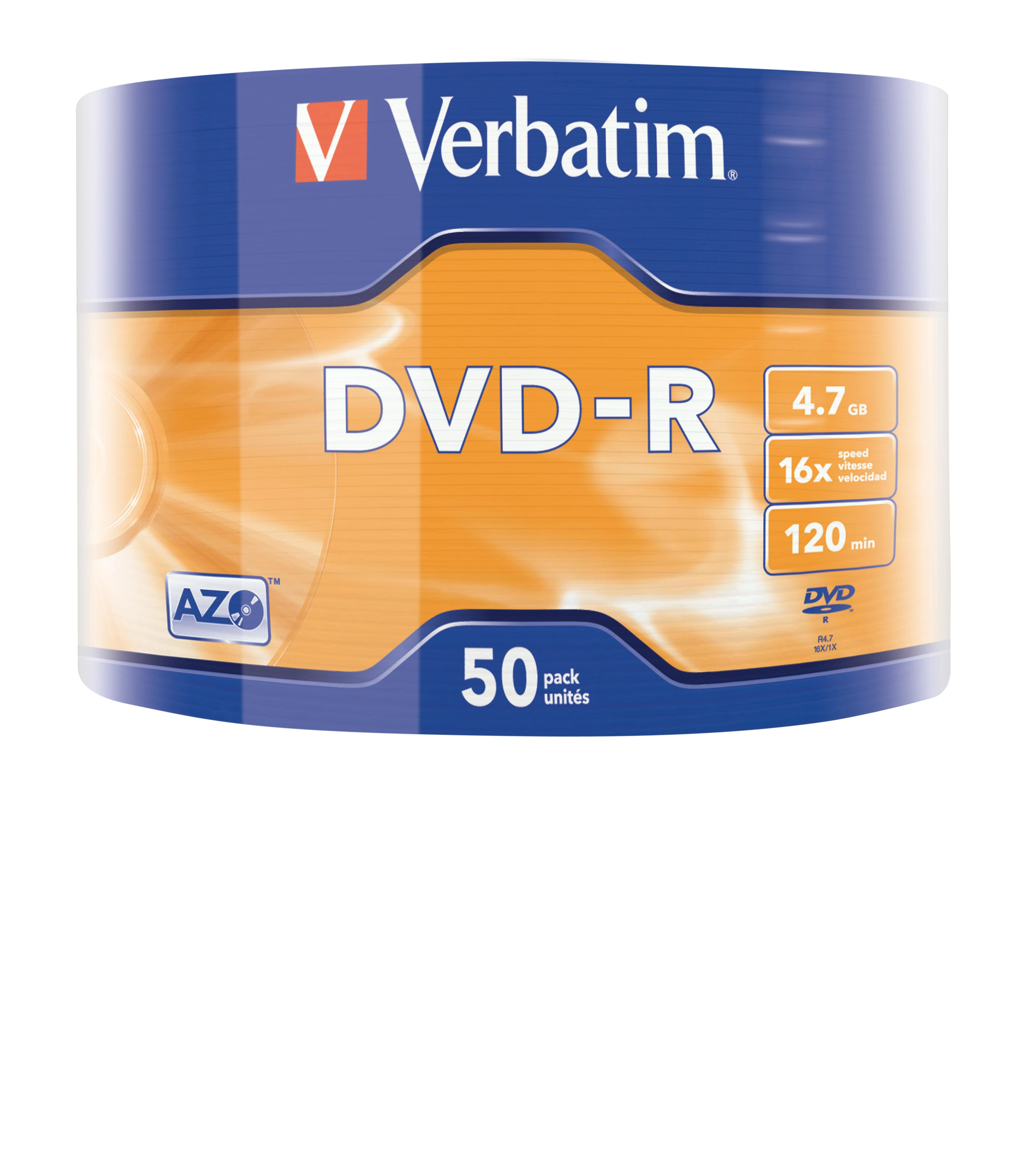 Verbatim 43788 neįrašytas DVD diskas 4,7 GB DVD-R 50 vnt