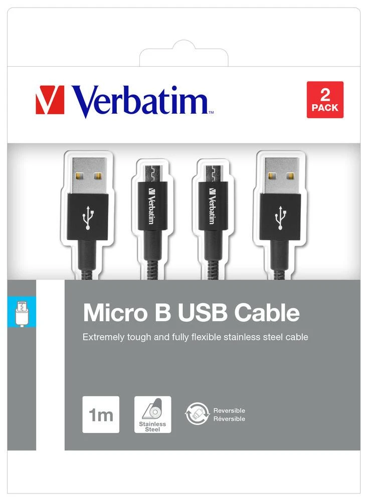 Verbatim 48874 USB kabelis 1 m 3.2 Gen 1 (3.1 Gen 1) Micro-USB A USB A Juoda