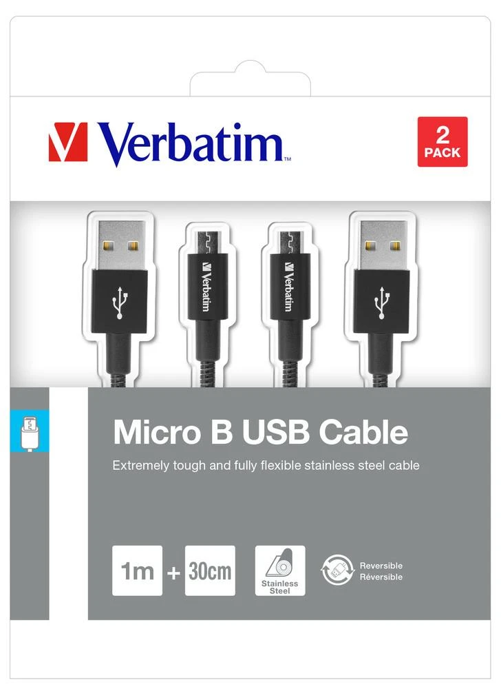Verbatim 48875 USB kabelis 1 m 3.2 Gen 1 (3.1 Gen 1) Micro-USB A USB A Juoda
