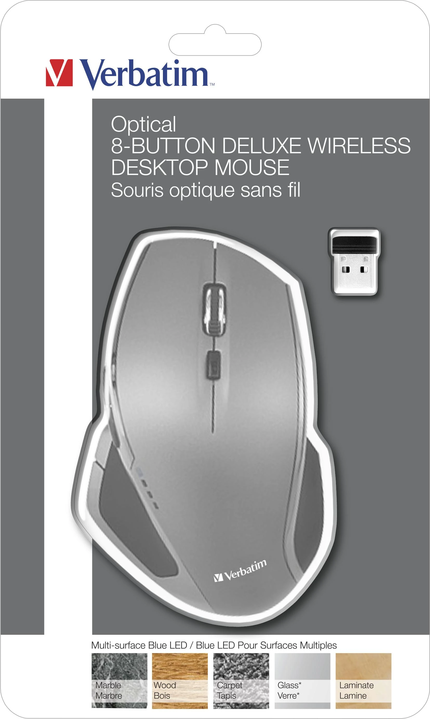 Verbatim 49041 kompiuterinė pelė Radijo dažnio belaidė Mėlyna LED 1600 DPI