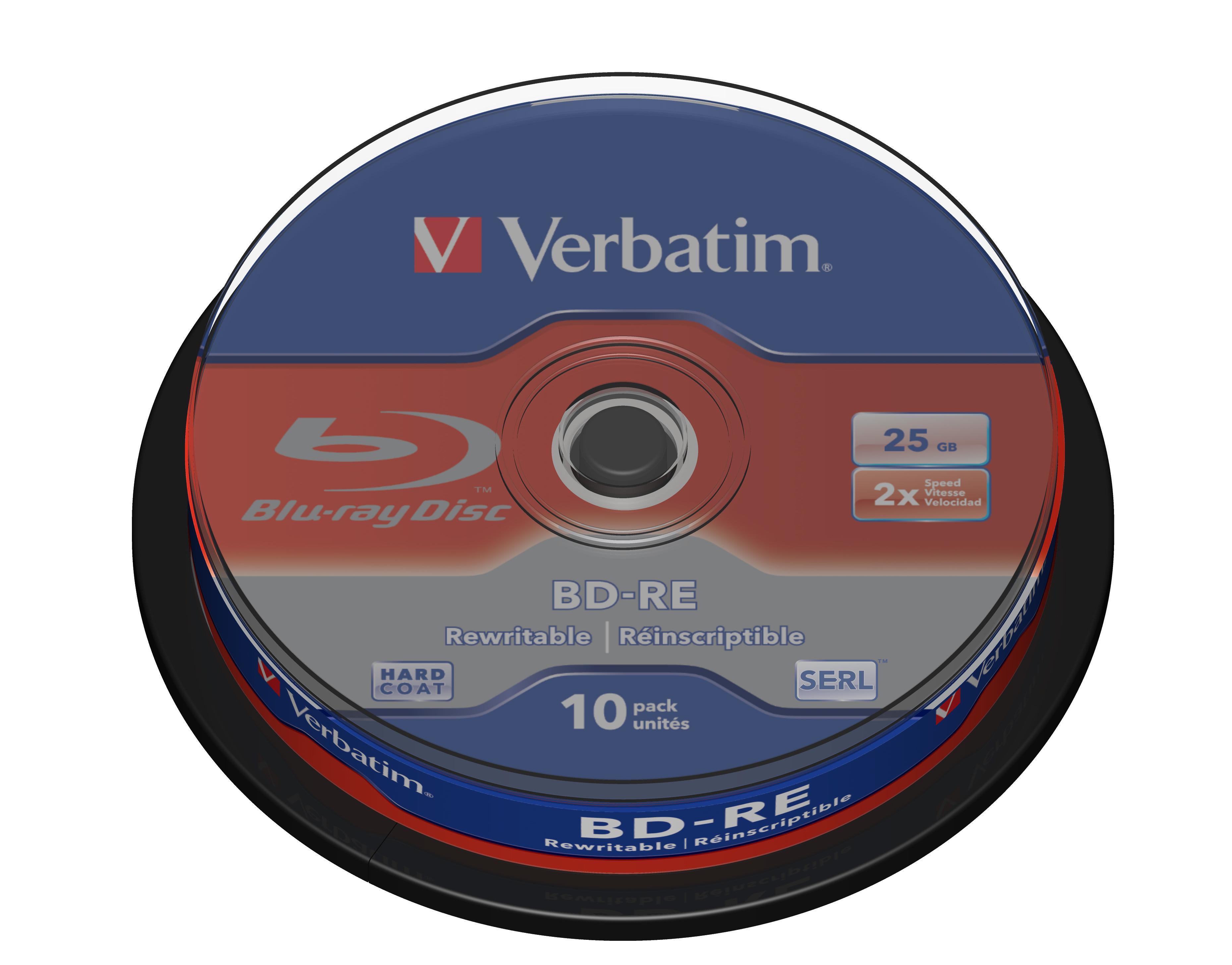 Verbatim BD-RE SL 25GB 2x 10 Pack Spindle 10 vnt
