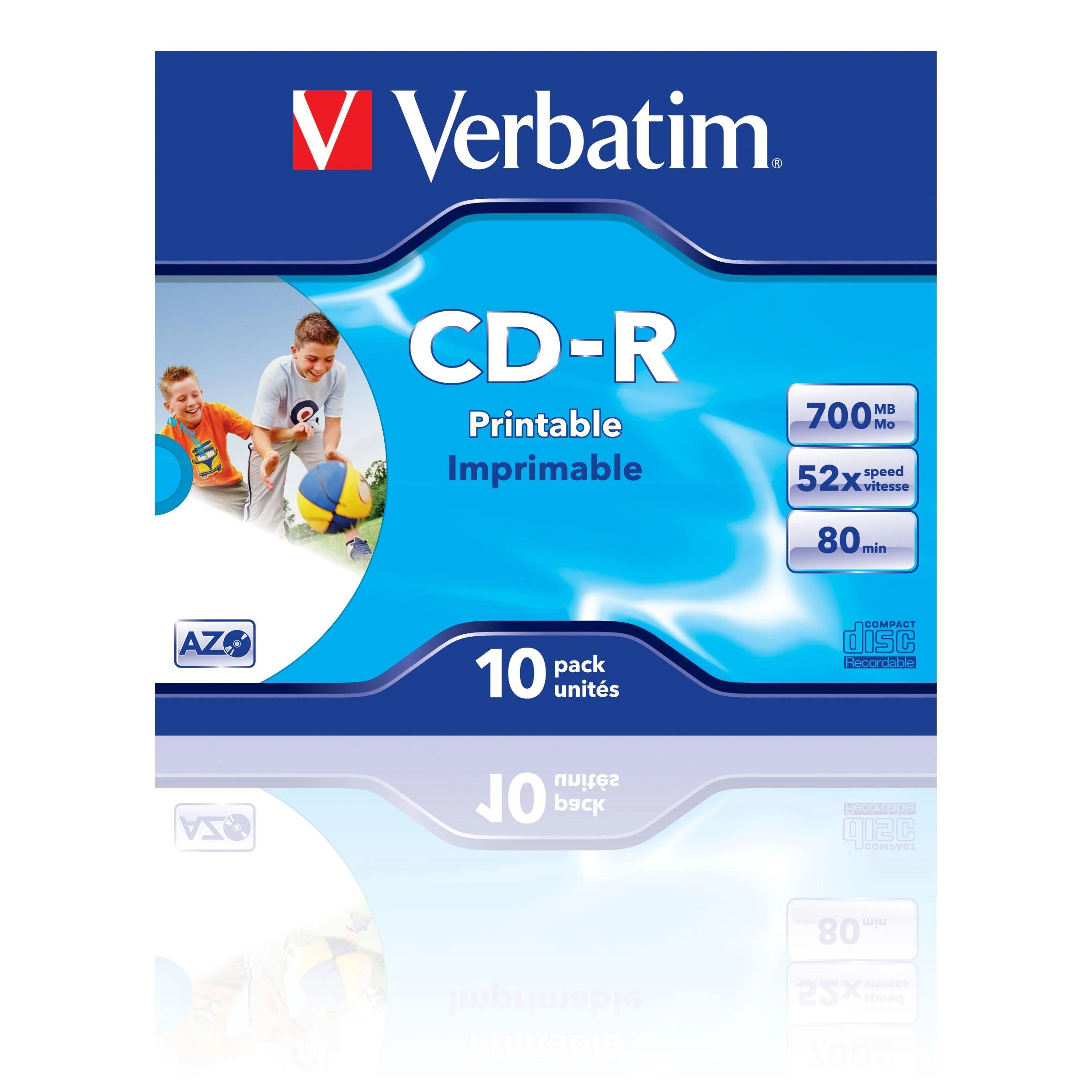 CD-R Verbatim [ brangakmenių dėklas 10 | 700 MB | 52x | Kristalas | DataLife+ AZO ]