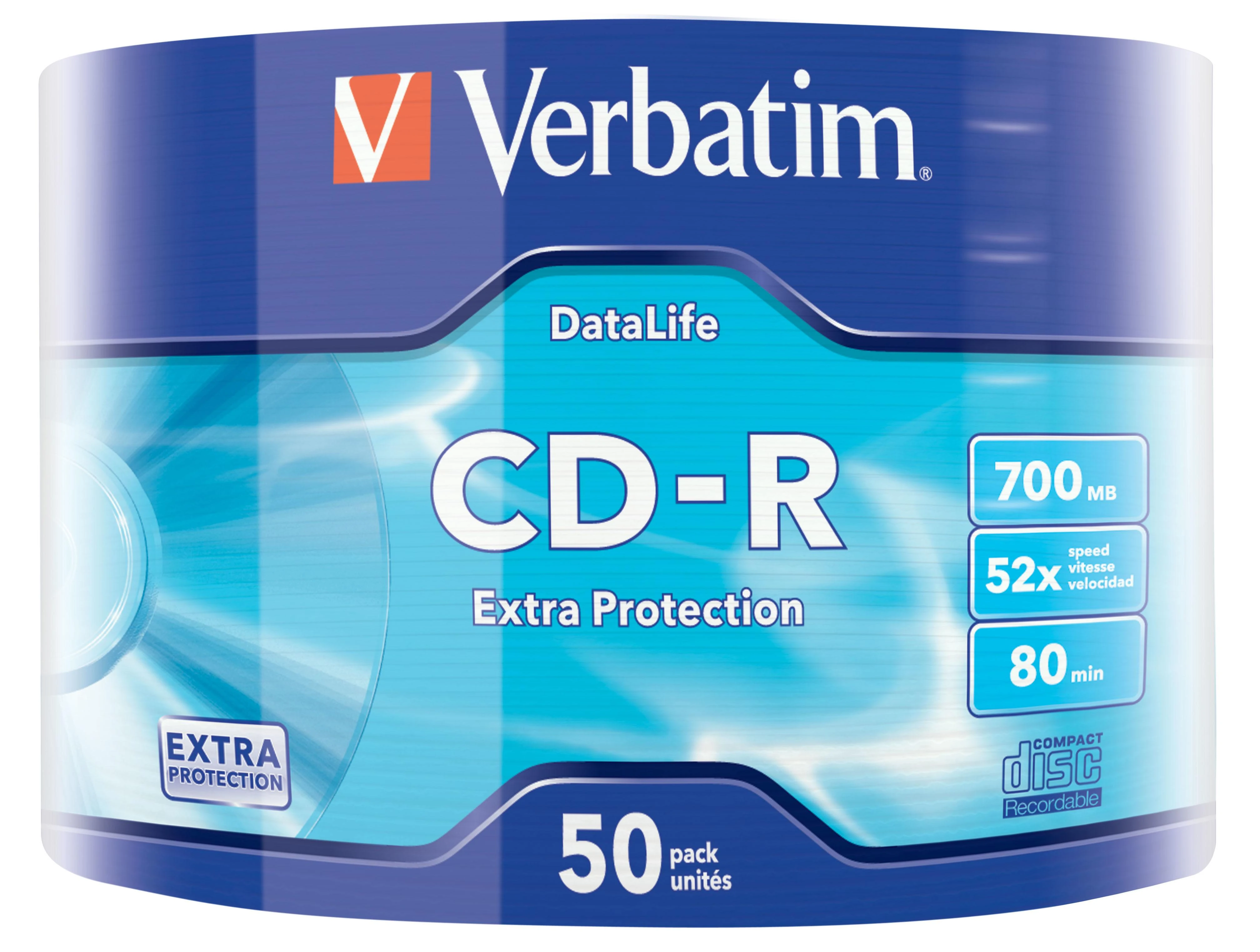 Verbatim CD-R 700 MB 50 vienetų pakuotės etikete