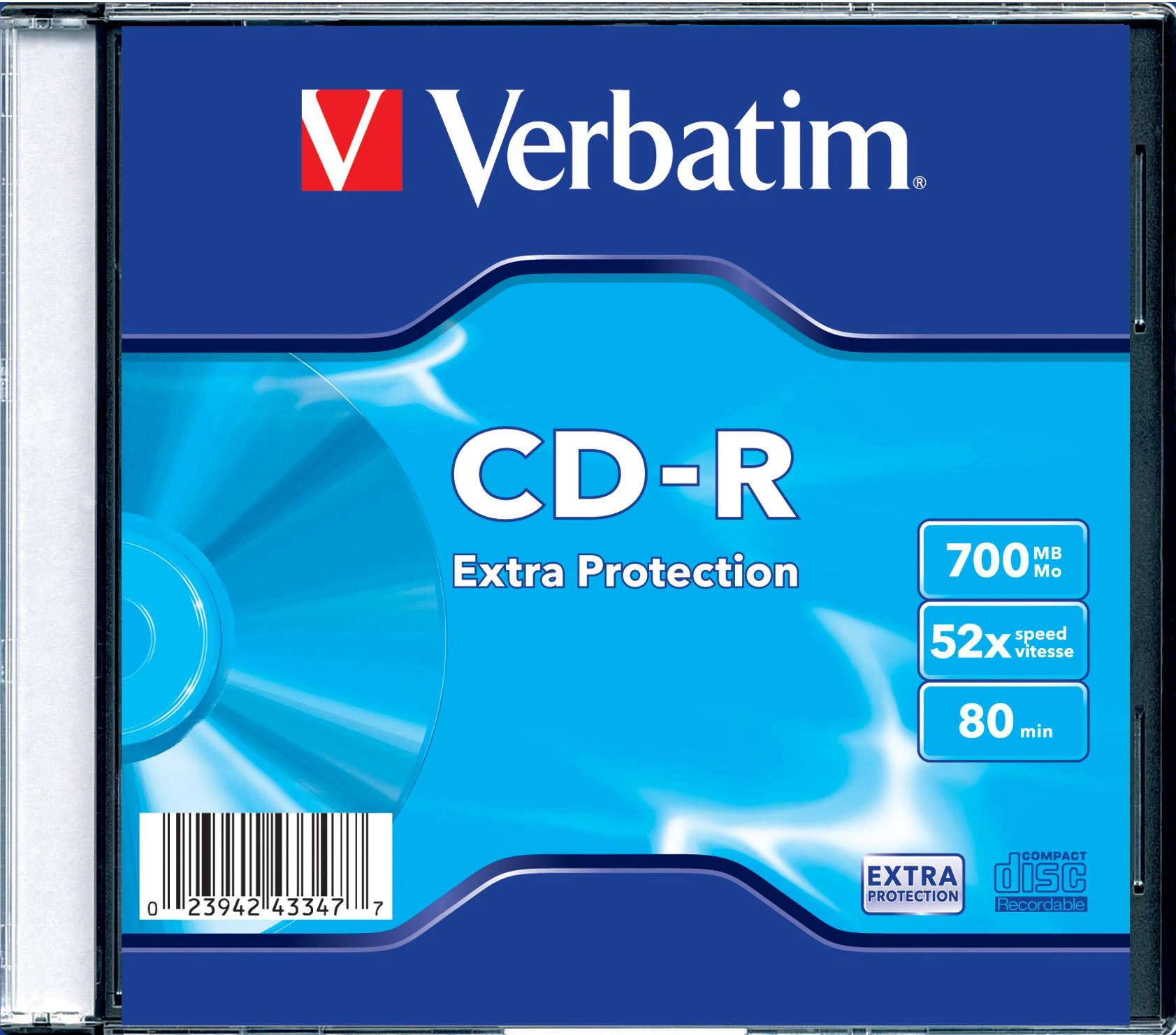 Verbatim 700MB CD-R diskas plastikinėje dėžutėje