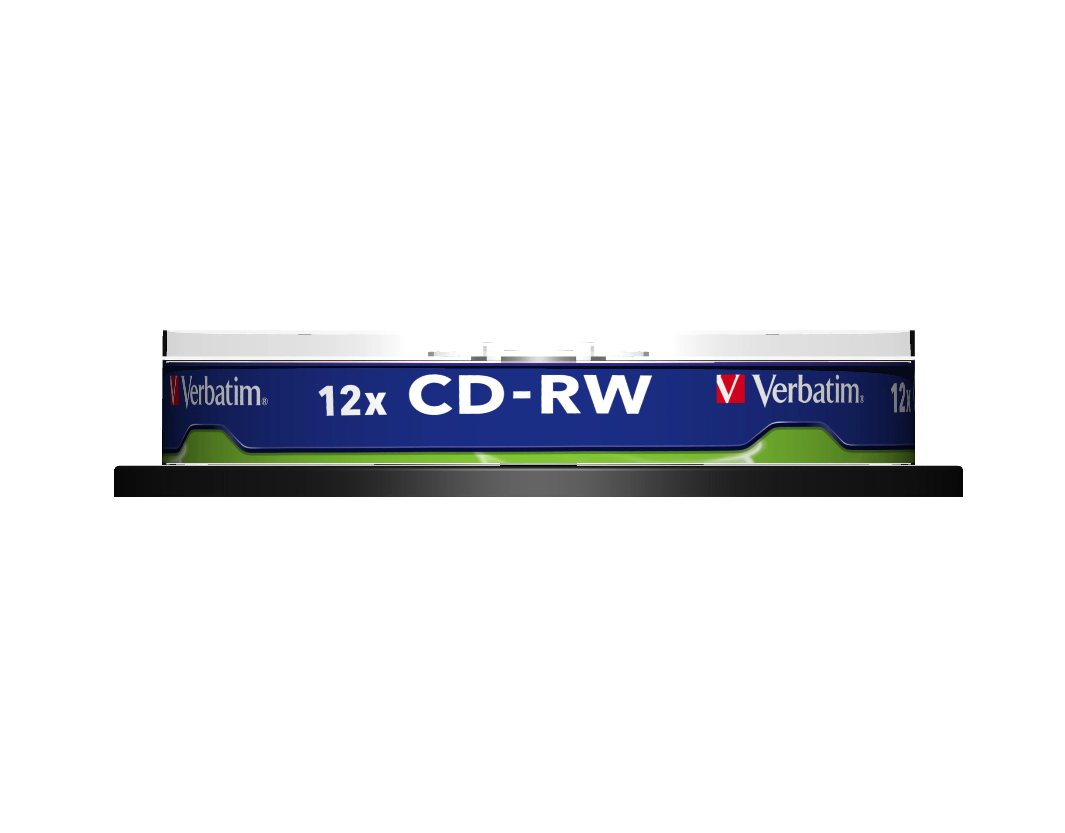 Verbatim CD-RW diskų pakuotė, šoninis vaizdas