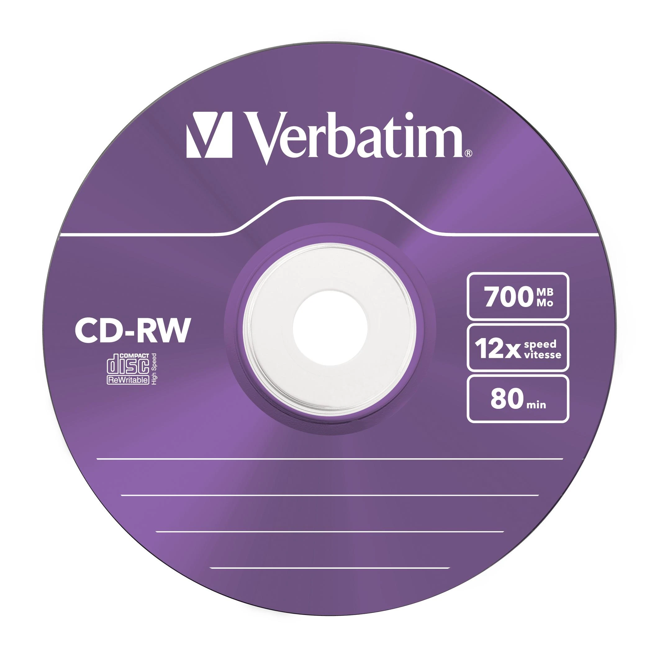 Verbatim CD-RW Color 12x 700 MB 5 vnt