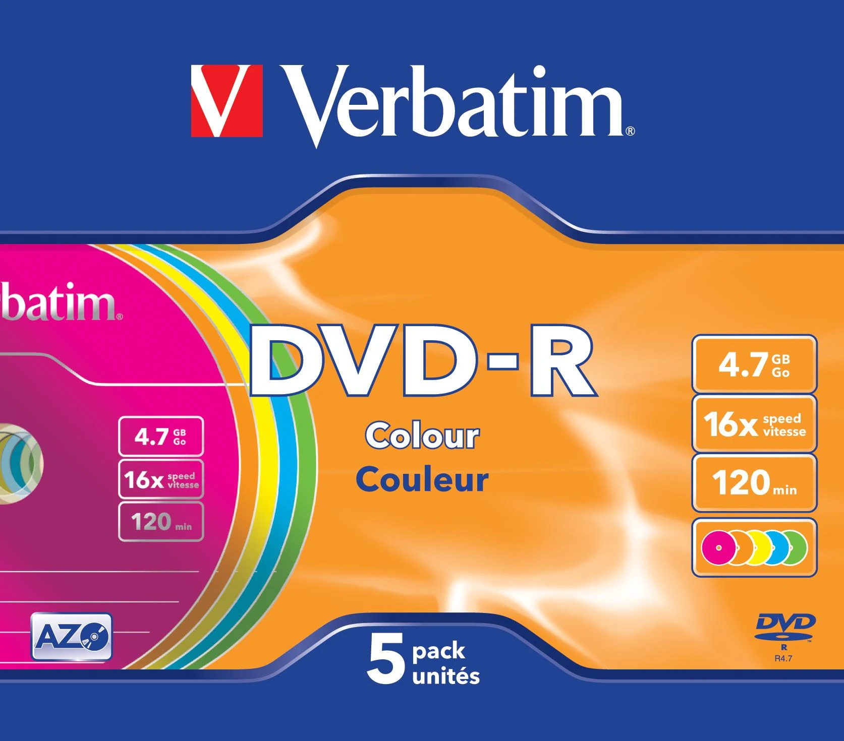 Verbatim DVD-R 5 vnt pakuotės detalė