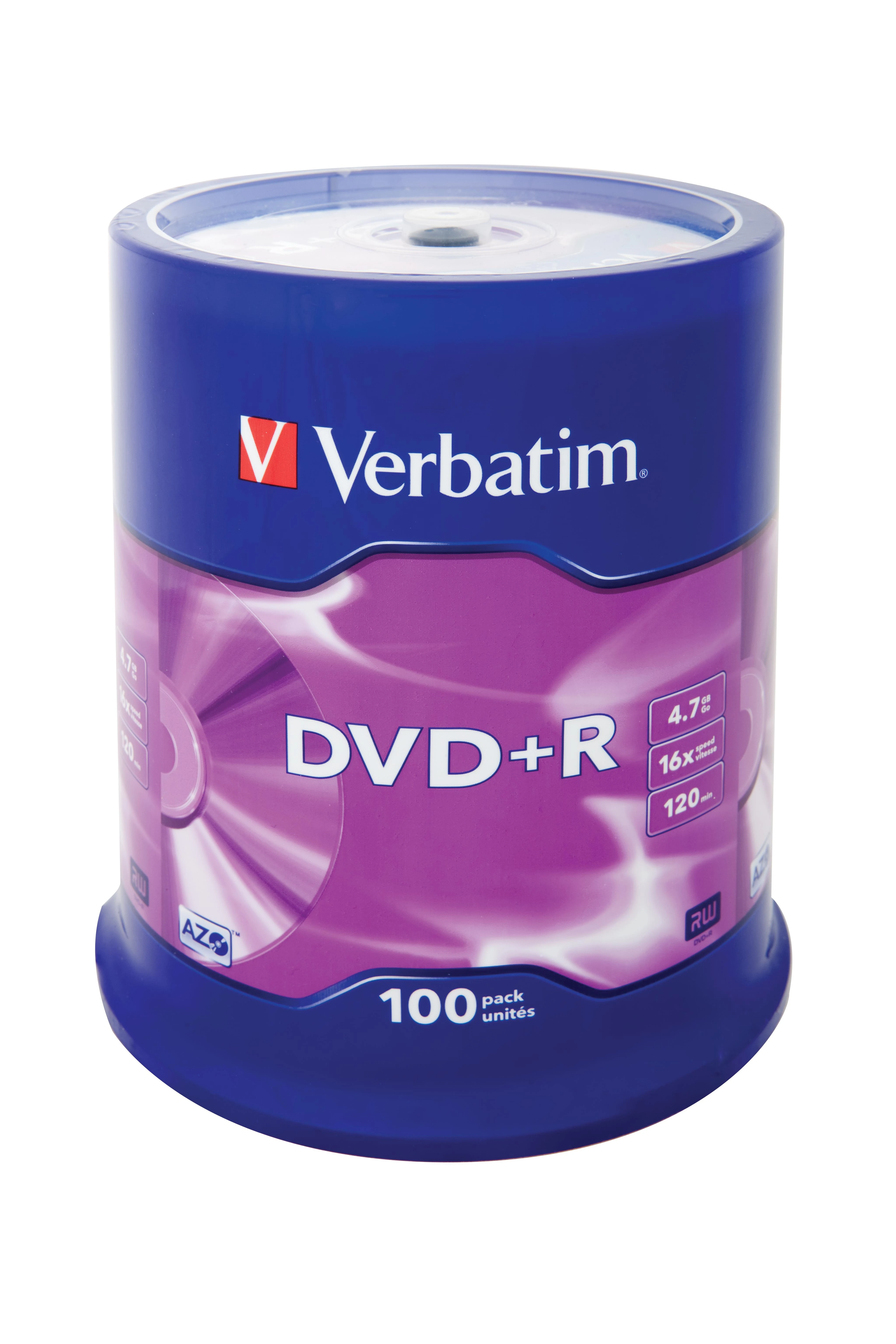 Verbatim DVD+R diskų pakuotė 100 vnt