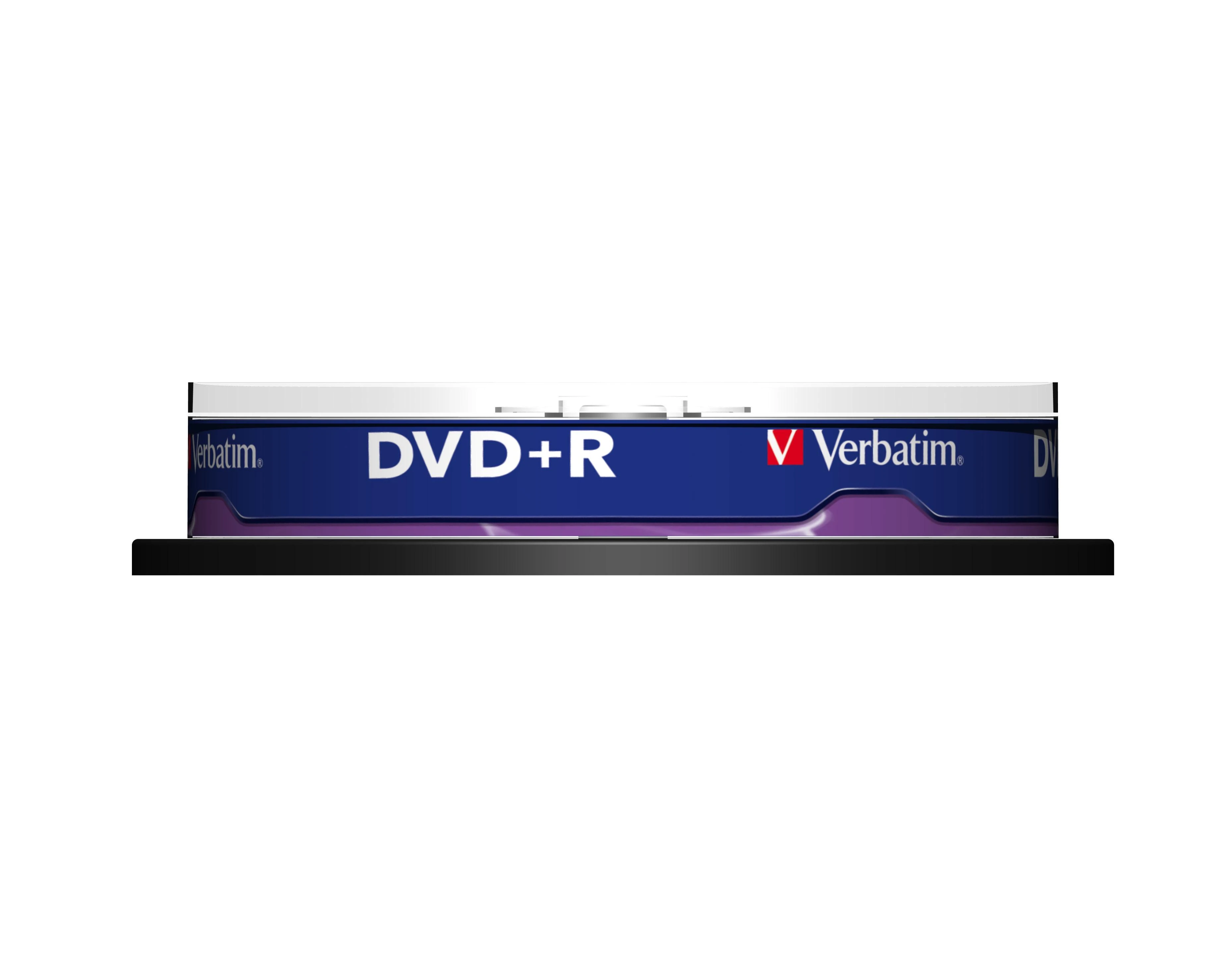 Verbatim DVD+R 4.7GB 16X 10pack AZO Matinis Sidabrinis cake box - 43498