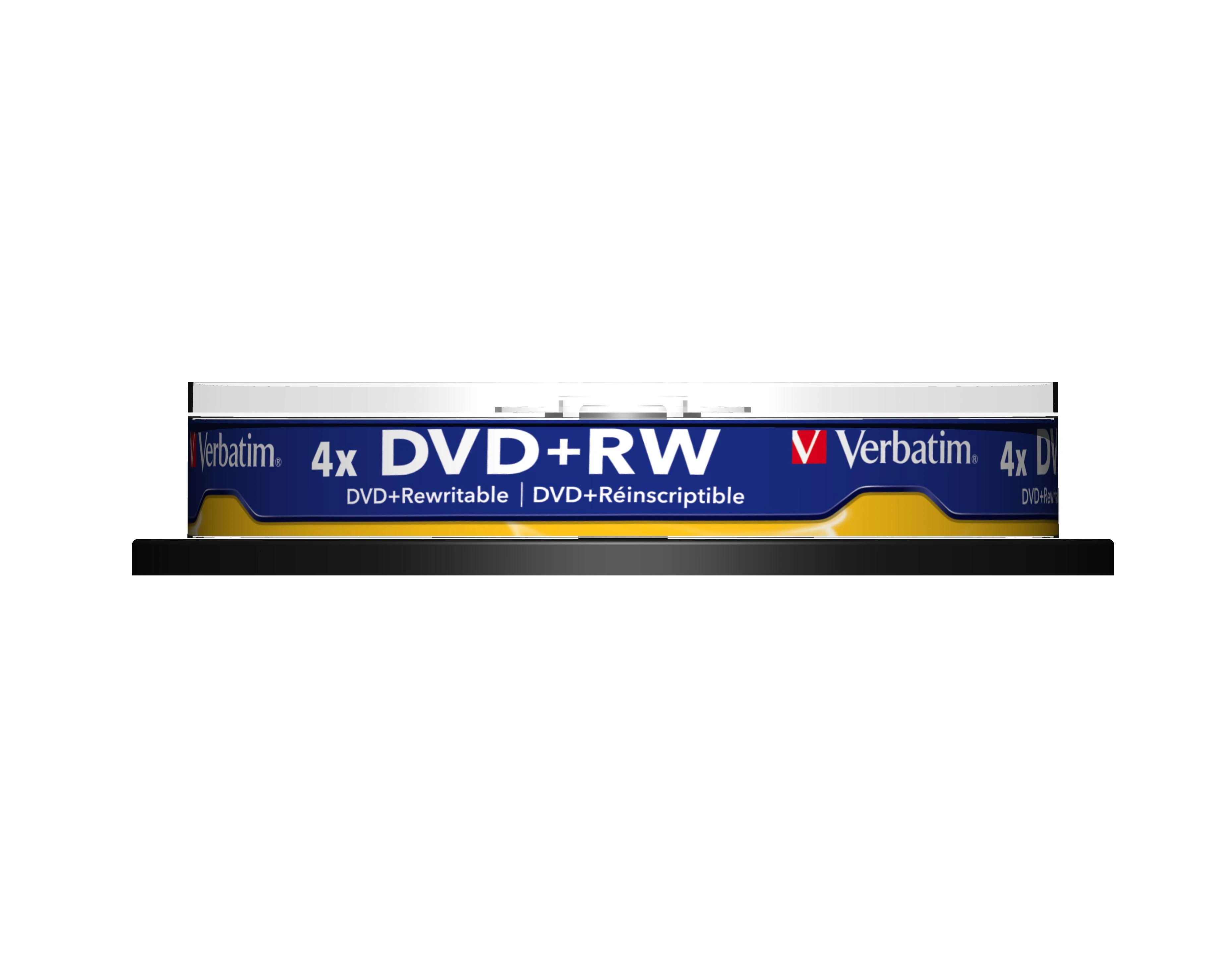 Verbatim DVD+RW 4x diskų pakuotė iš šono
