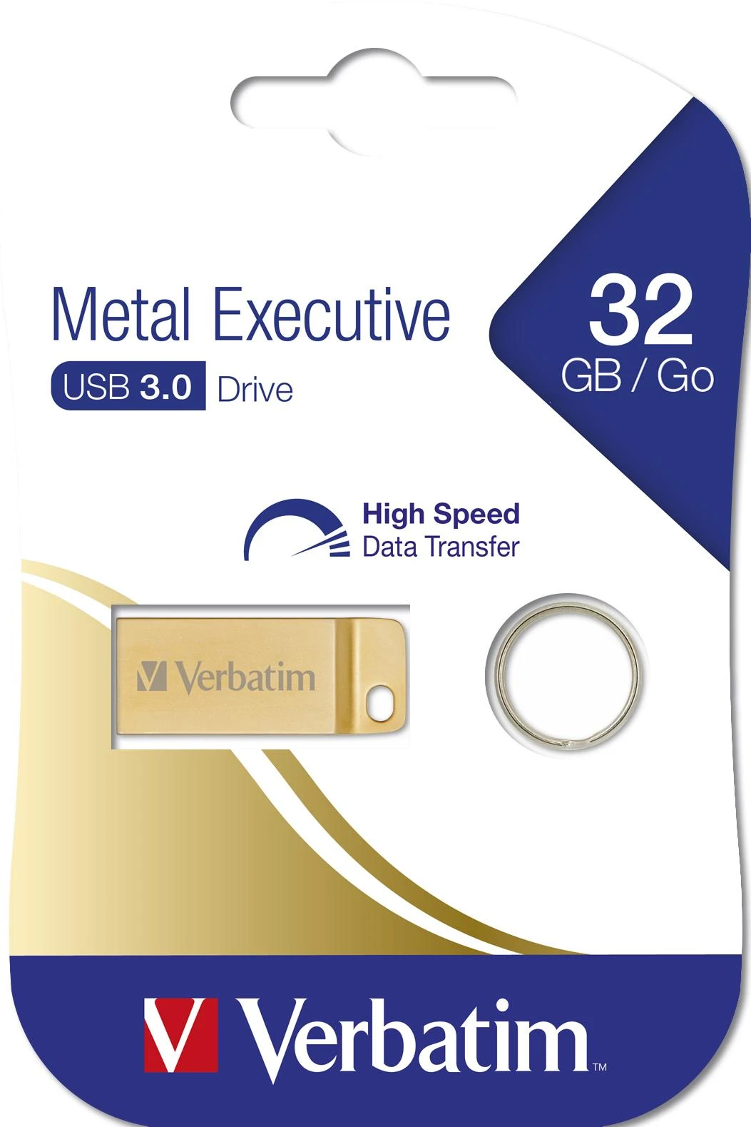 USB raktas Verbatim 32GB, 25MB/s, auksinis / V99105