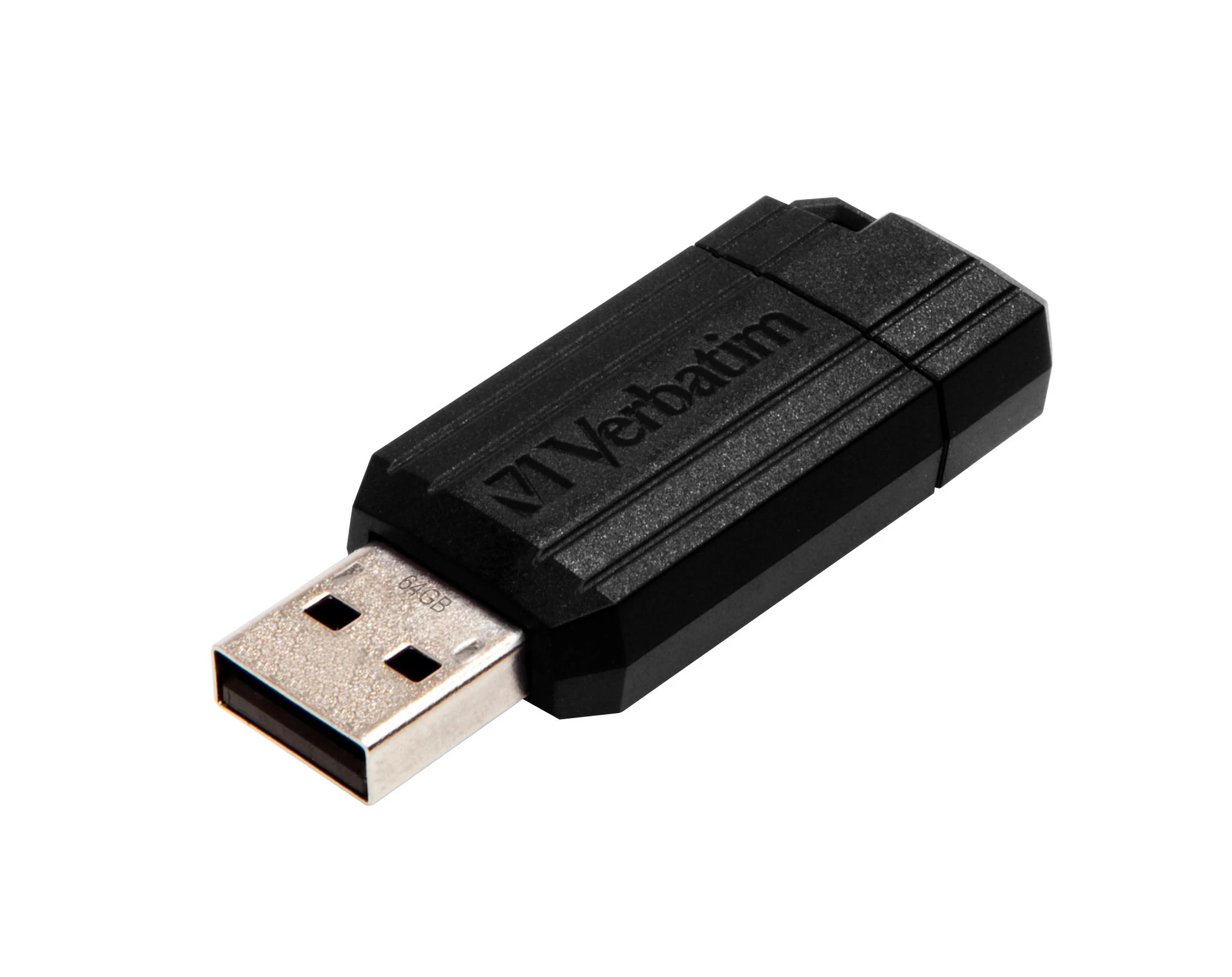 Verbatim PinStripe USB atmintukas 64 GB USB A tipo 2.0 Juoda