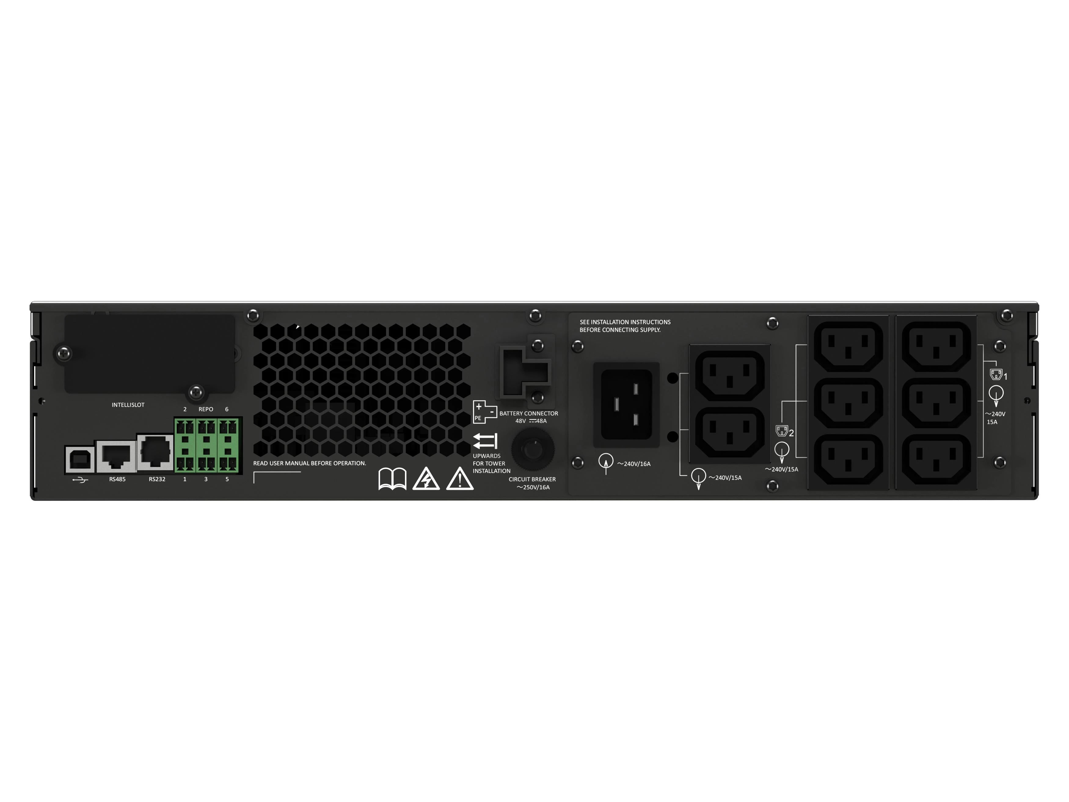 Vertiv Liebert GXT5 Dviguba konversija (prisijungus) 2000 VA 2000 W 8 AC išvestis(ys / čių)