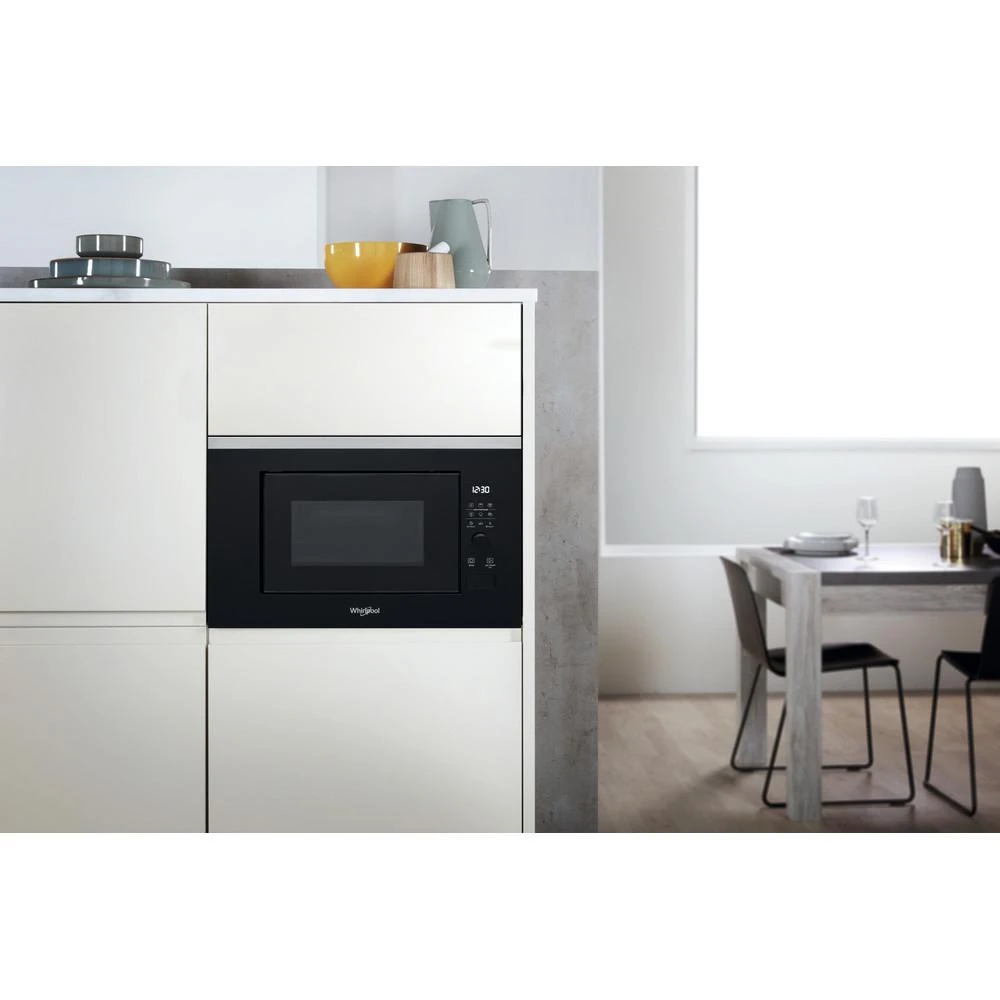 Whirlpool WMF201G mikrobangų krosnelė Įmontuoti Mikrobangų krosnelė su kepsninės funkcija 20 L 800 W Juoda, Nerūdijančiojo plieno