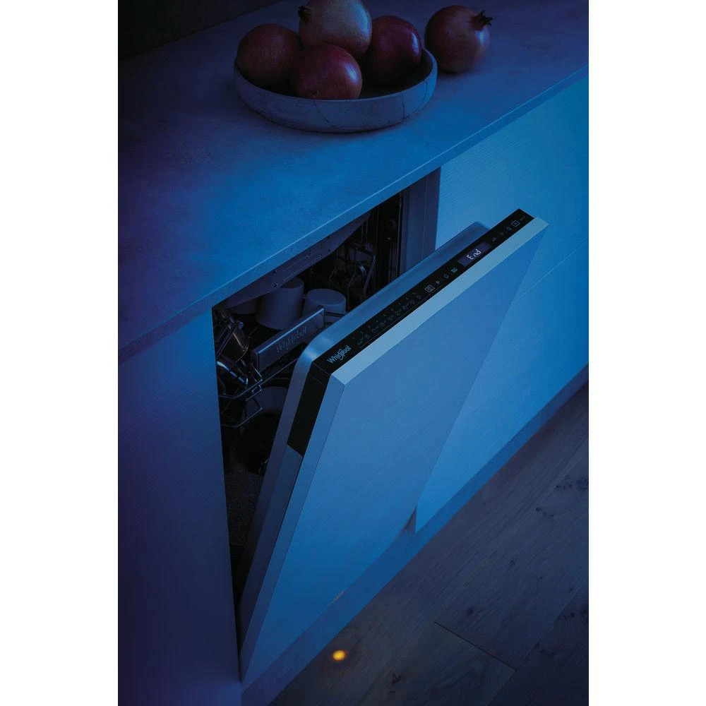 WHIRLPOOL Indaplovė WSIP4O33PFE, D energijos klasė (senas A+++), 45 cm, Powerclean PRO, Trečias krepšelis, 9 programos