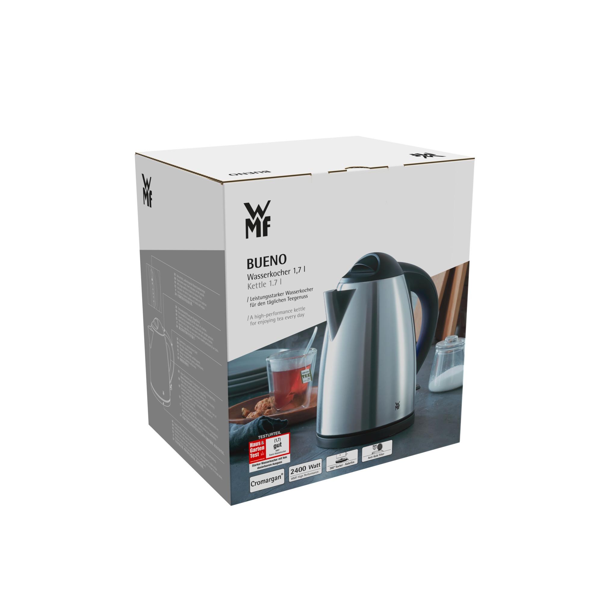 WMF Virdulys Bueno Standard, Nerūdijantis plienas, Nerūdijantis plienas, 2400 W, 360° rotational base, 1.7 L