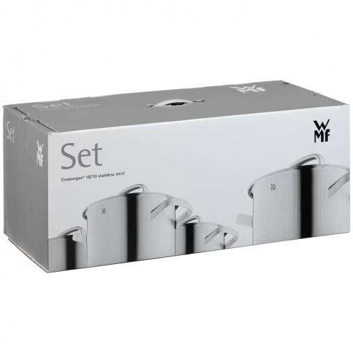 Puodų rinkinys, 4pc, WMF 07.3004.9990 4, Nerūdijantis plienas, Indaplovė proof, Lid included