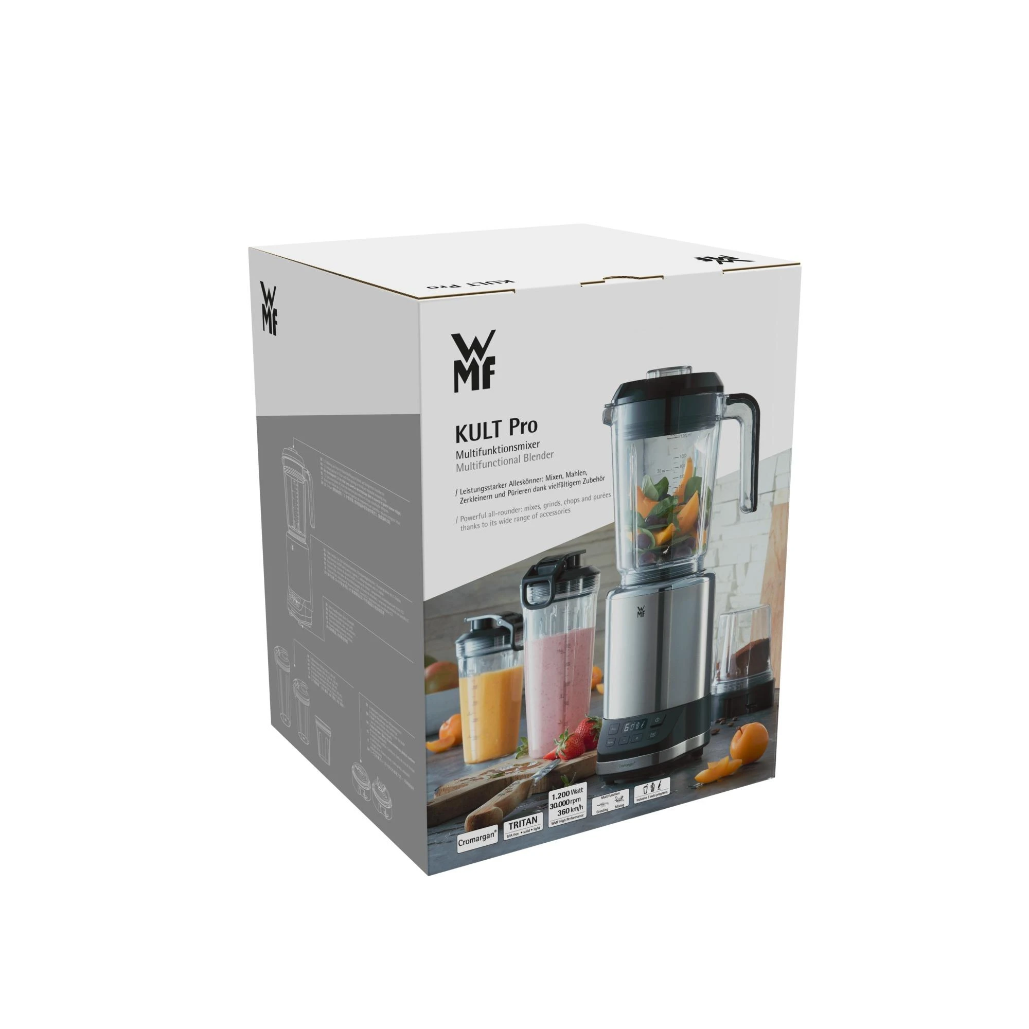 WMF Kult Pro 04.1653.0011 trintuvas 1,2 L Pastatomas trintuvas Nerūdijančiojo plieno 1200 W