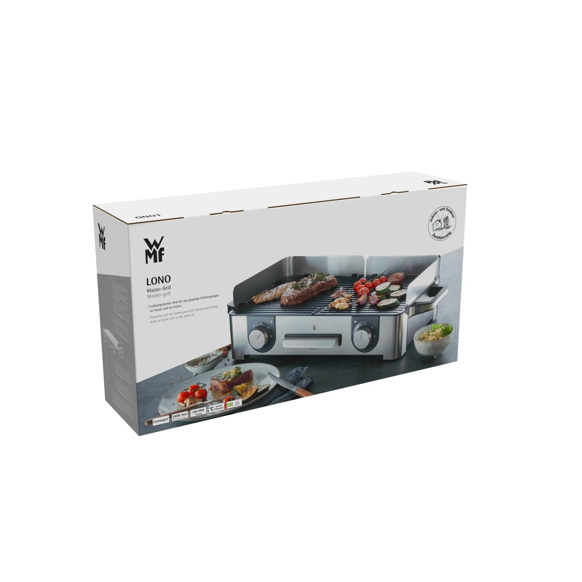 WMF Lono 04.1528.0011 kepsninė / grilis 2400 W Grotelės Elektrinis Stalo paviršius Nerūdijančiojo plieno
