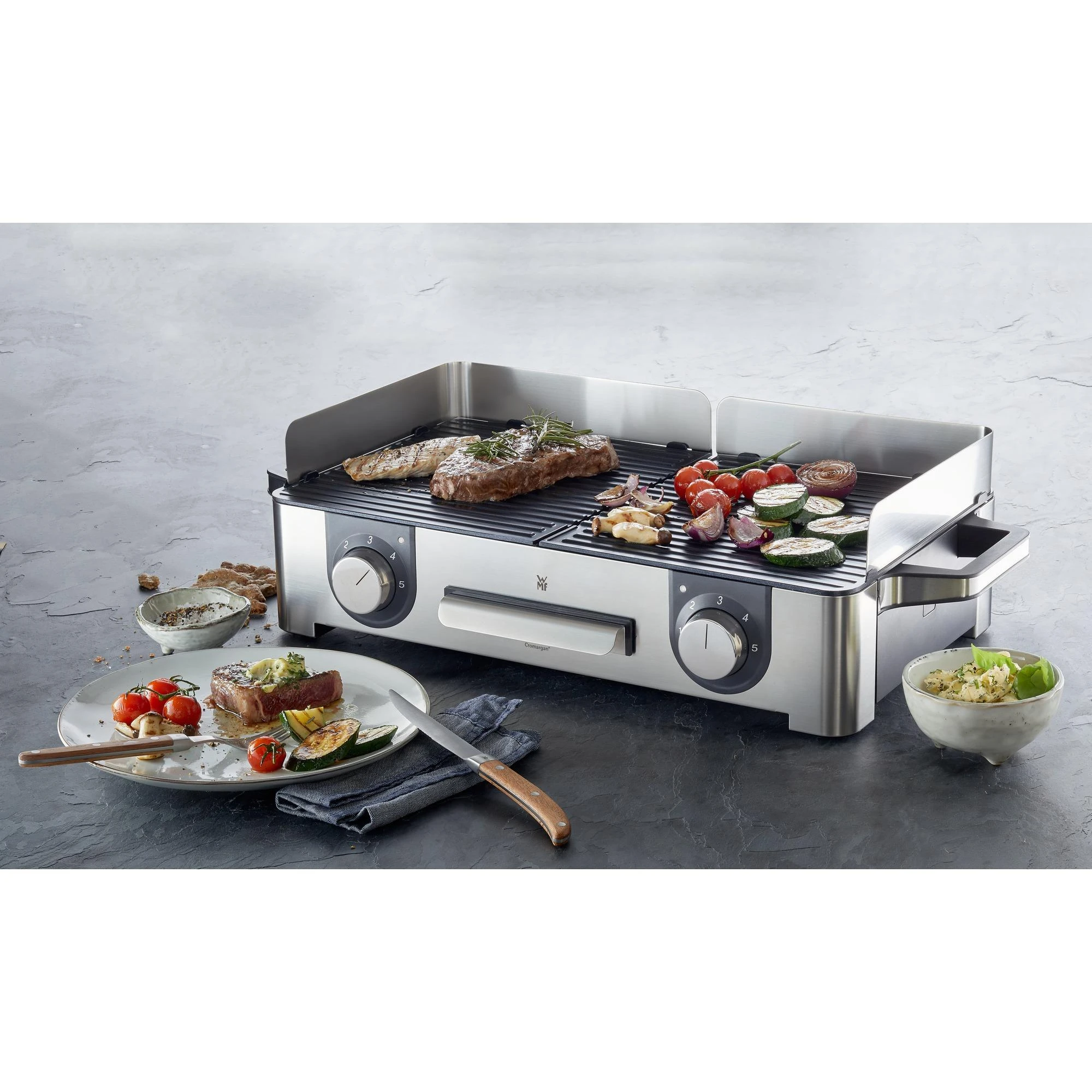 WMF Lono 04.1528.0011 kepsninė / grilis 2400 W Grotelės Elektrinis Stalo paviršius Nerūdijančiojo plieno