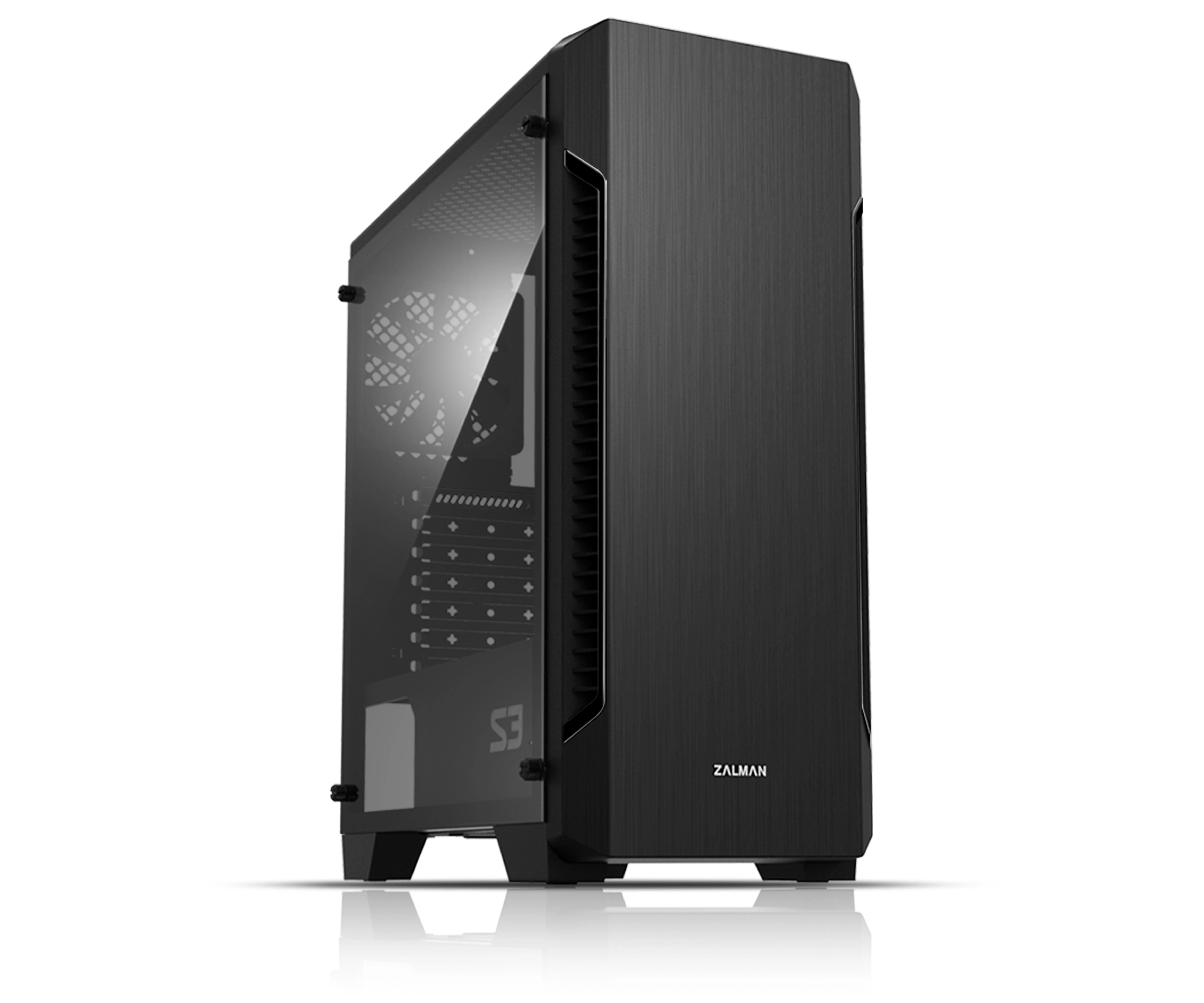 Stacionarau kompiuterio korpusas  ZALMAN S3 case Zalman S3 ATX MID Tower Computer Case with window