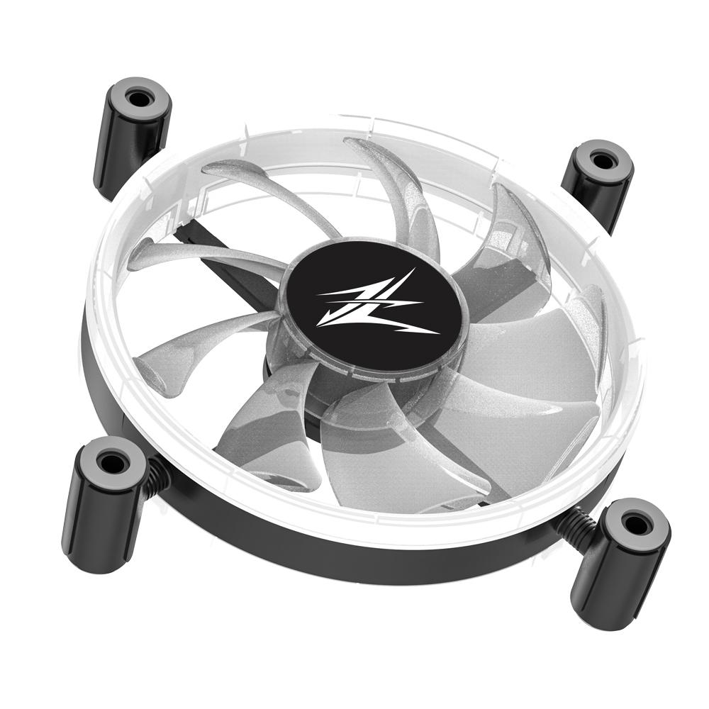 Zalman ZM-LF120A3 kompiuterio aušinimo komponentas Kompiuterio korpusui Ventiliatorius 12 cm Juoda, Balta