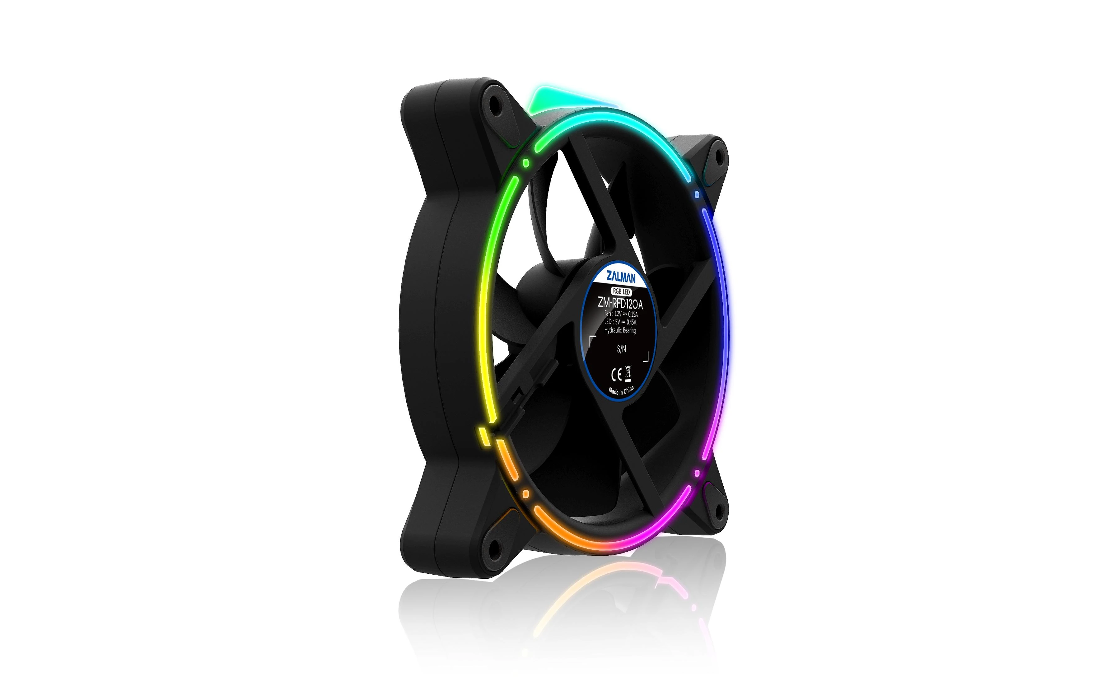 Zalman ZM-RFD120A kompiuterio aušinimo komponentas Kompiuterio korpusui Ventiliatorius 12 cm Juoda